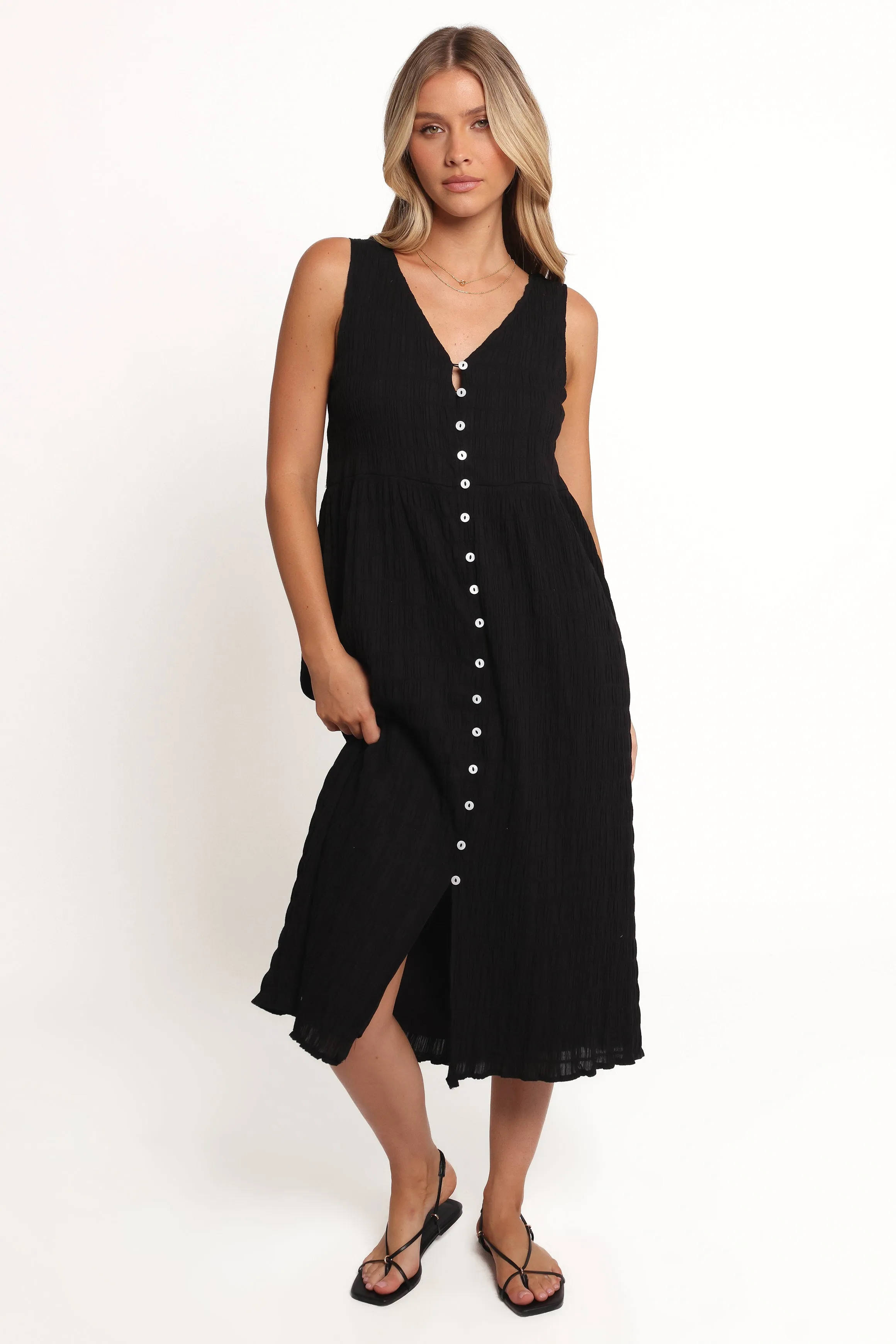 Sam Midi Dress - Black sold by Petal & Pup