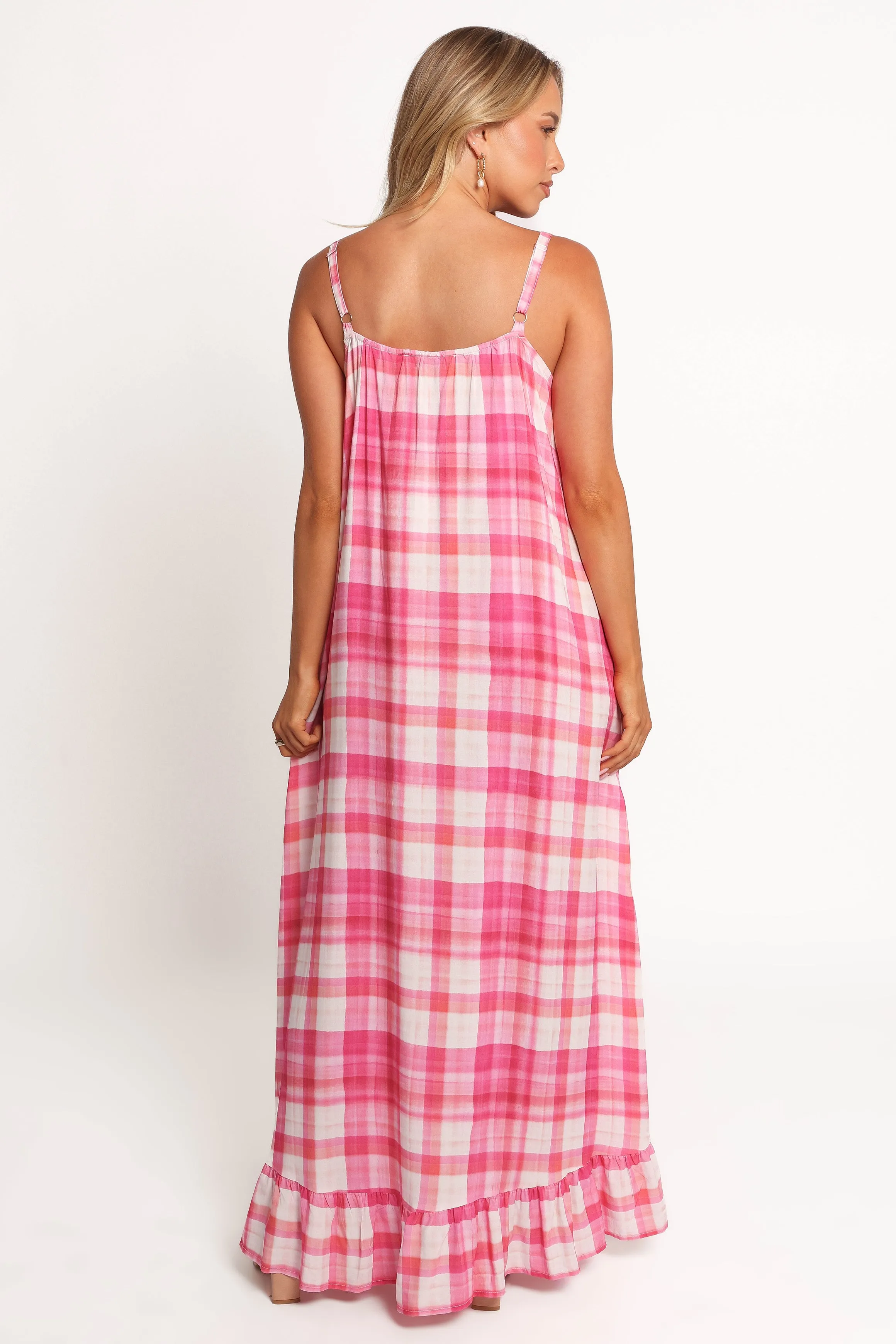 Perle Maxi Dress - Pink Check sold by Petal & Pup product image thumbnail 4