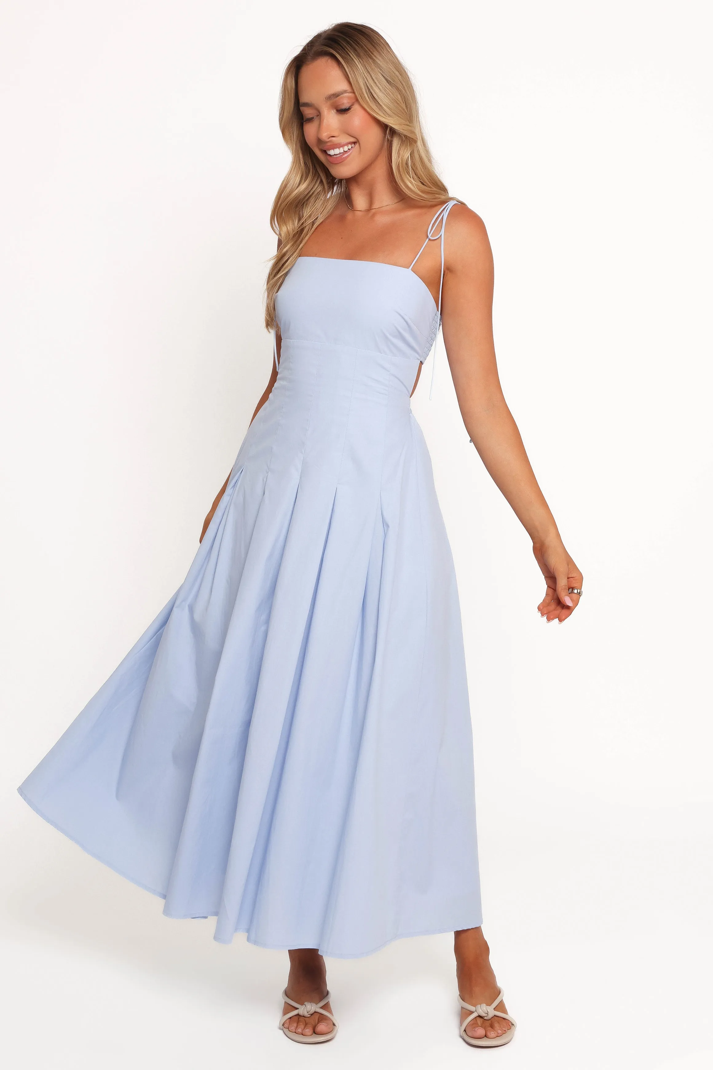 Briony Midi Dress - Blue sold by Petal & Pup