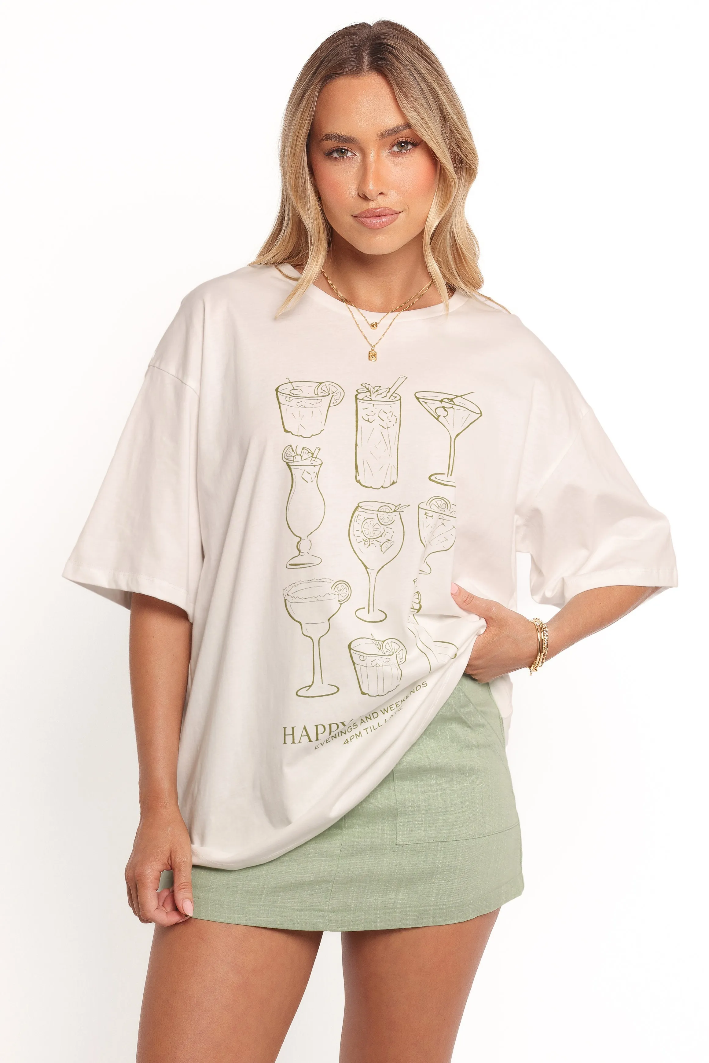 Happy Hour Tee - White sold by Petal & Pup product image thumbnail 3
