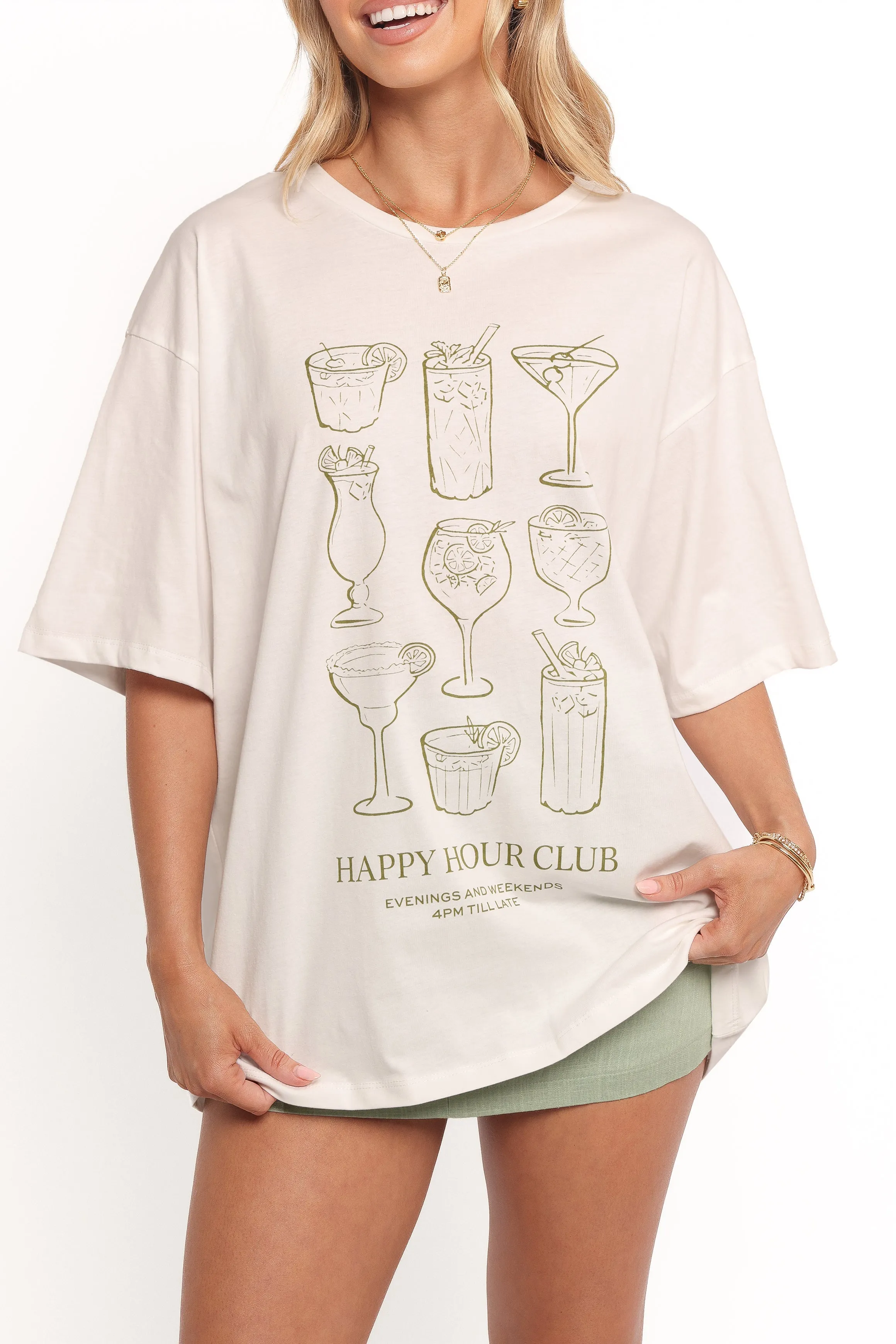 Happy Hour Tee - White sold by Petal & Pup product image thumbnail 2