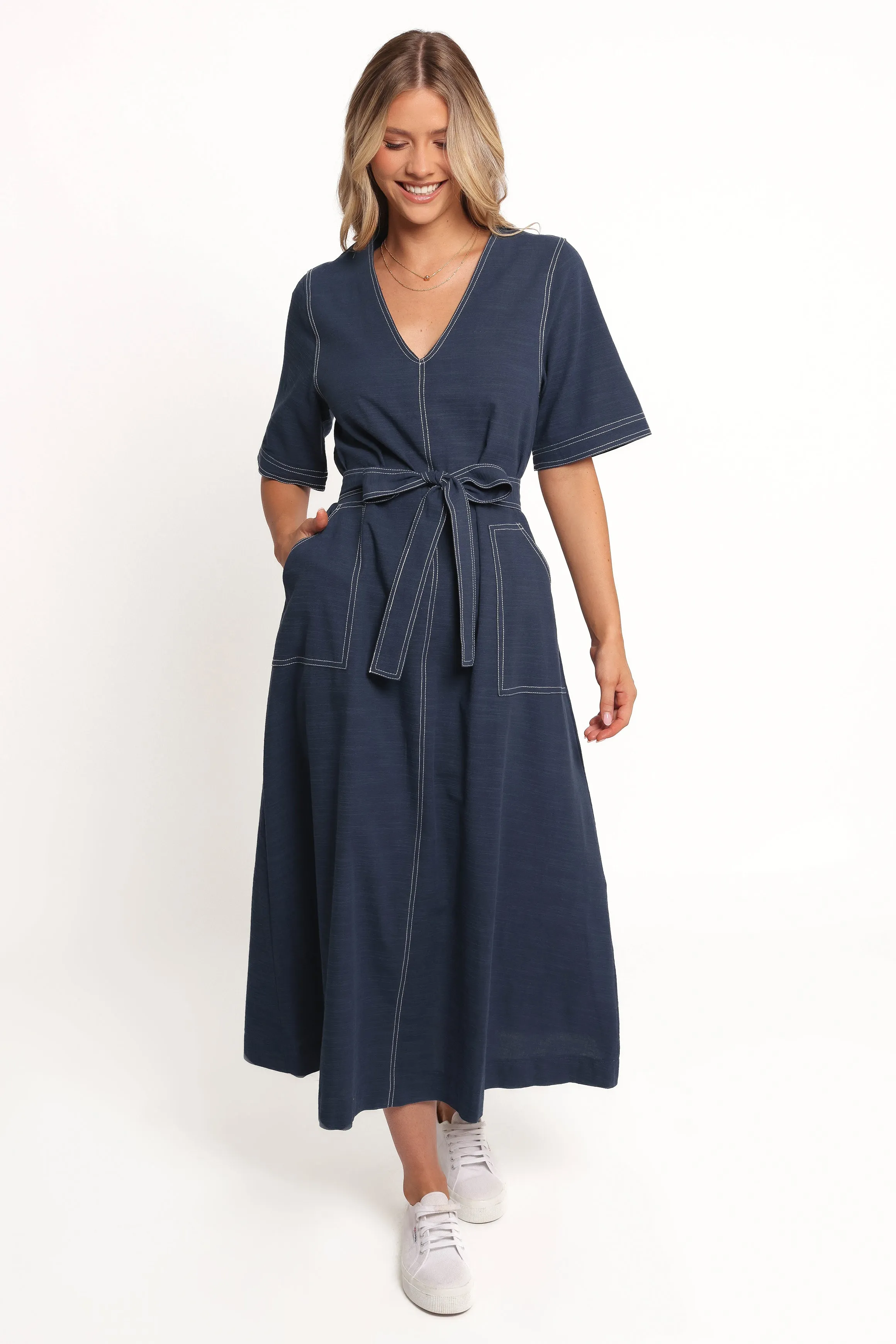 Kade Midi Dress - Blue sold by Petal & Pup