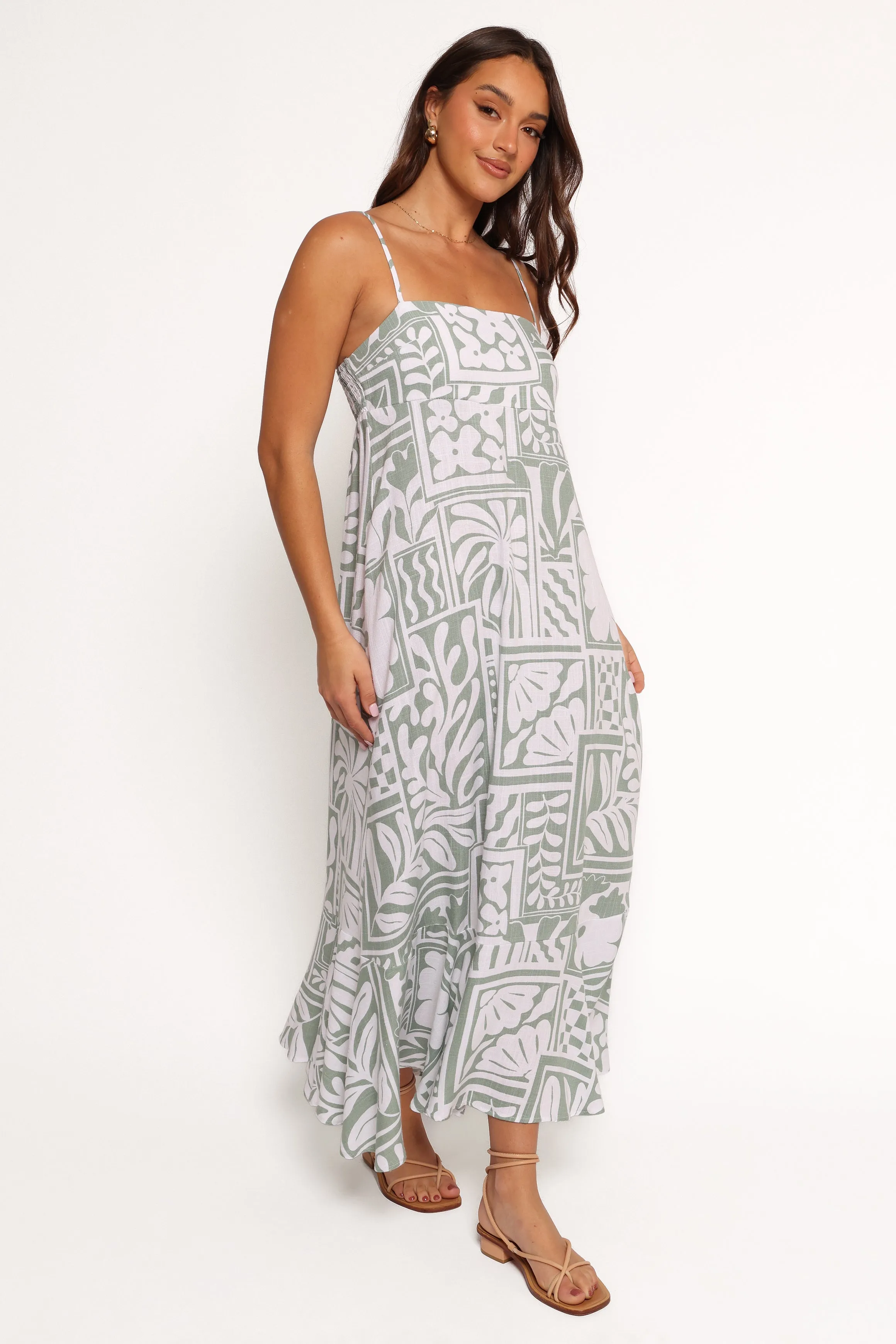 Kelsie Midi Dress - Sage Print sold by Petal & Pup product image thumbnail 5