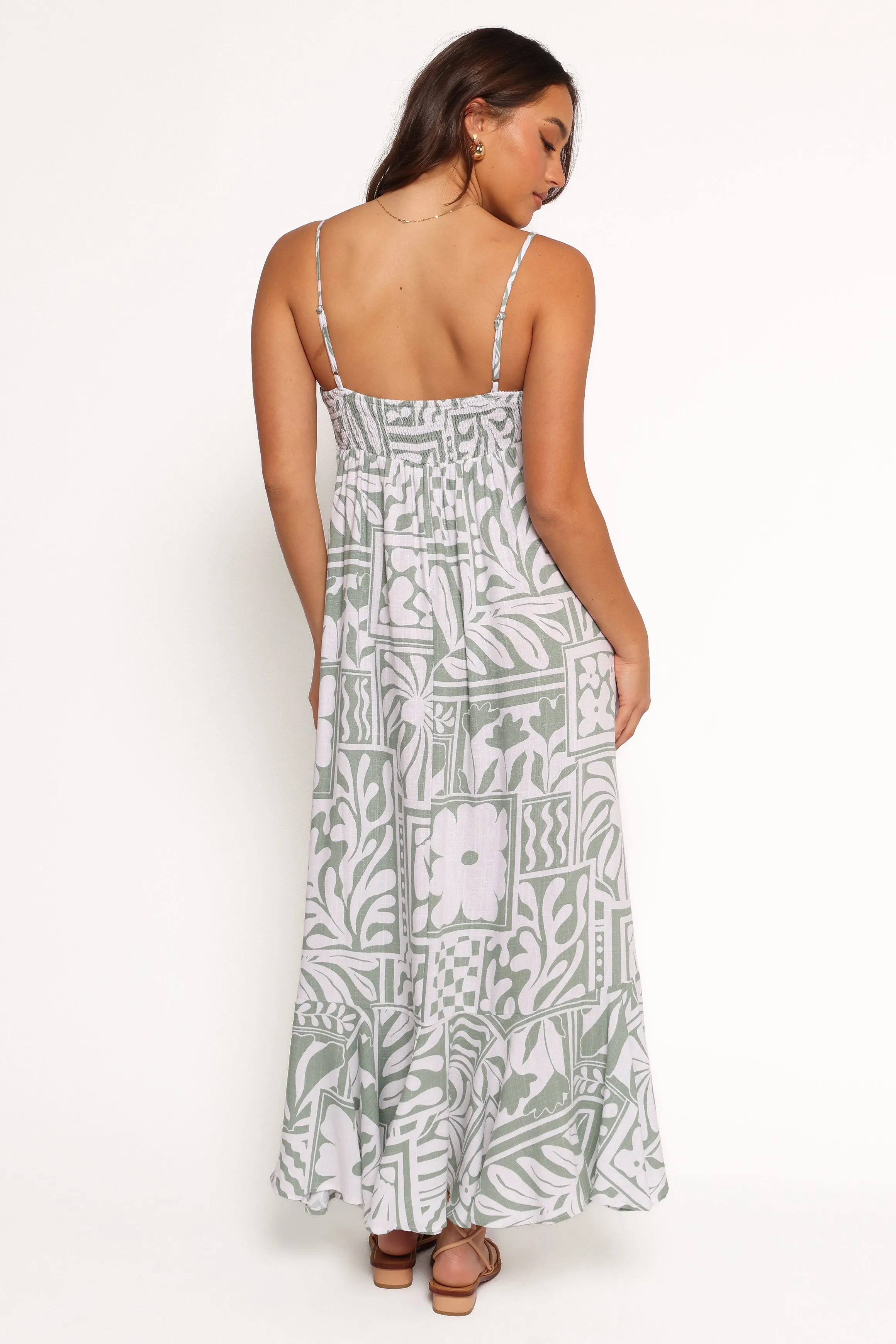 Kelsie Midi Dress - Sage Print sold by Petal & Pup product image thumbnail 4