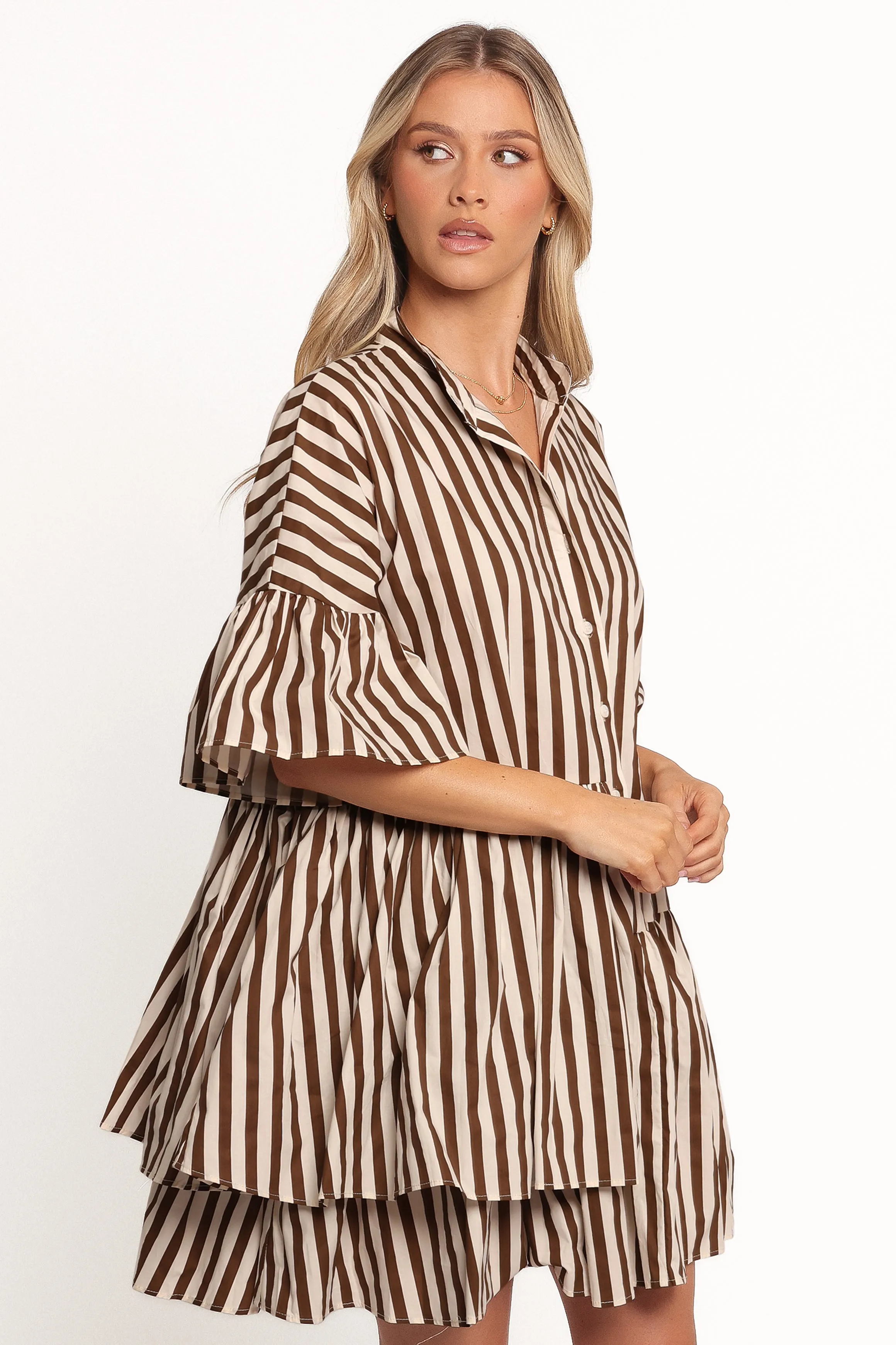 Jacqueline Mini Dress - Chocolate sold by Petal & Pup product image thumbnail 5