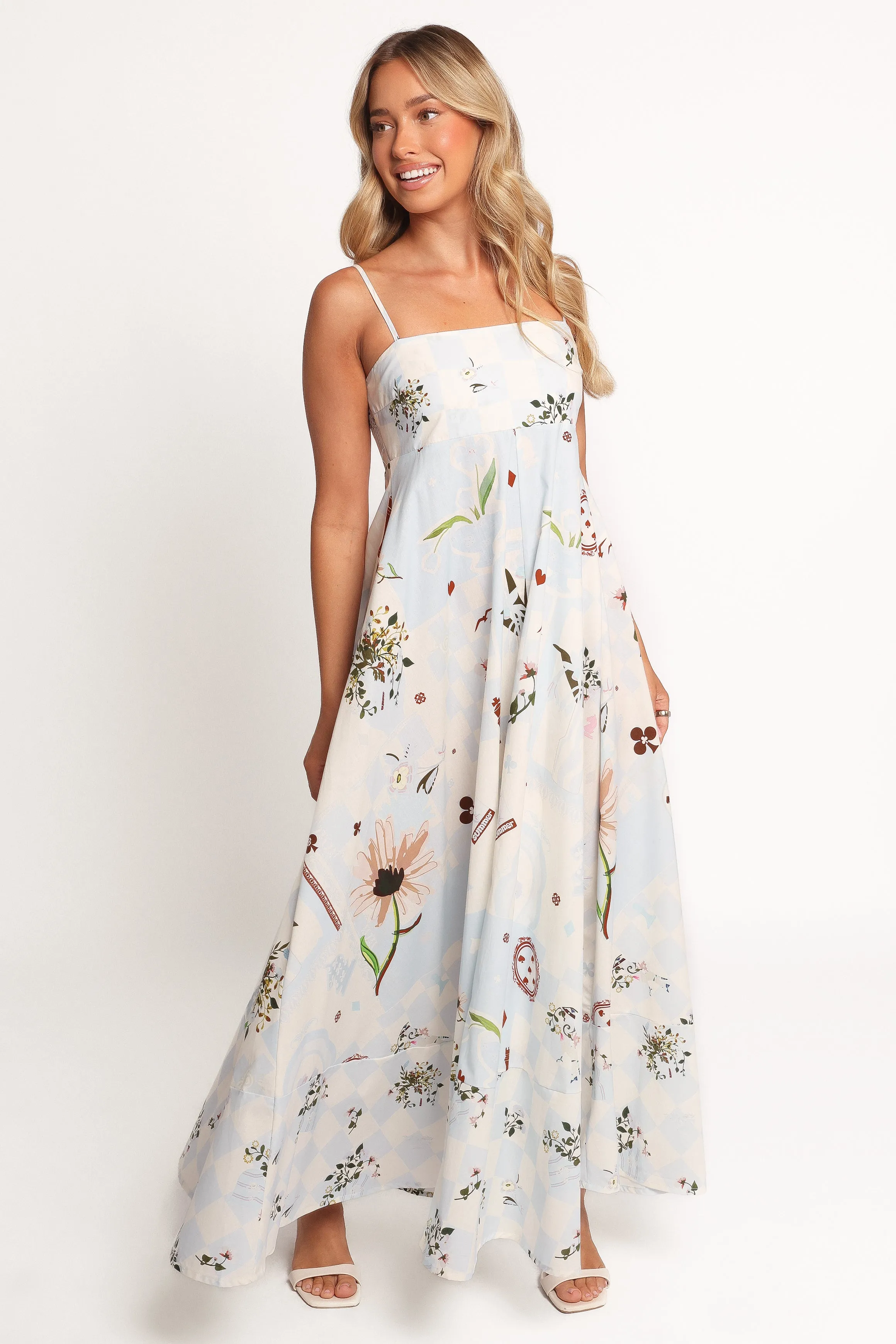 Emmeline Maxi Dress - Blue Floral sold by Petal & Pup