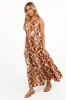 Zora Maxi Dress - Tan Print sold by Petal & Pup