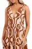 Zora Maxi Dress - Tan Print sold by Petal & Pup