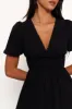 Ronnie Short Sleeve Midi Dress - Black sold by Petal & Pup
