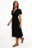 Ronnie Short Sleeve Midi Dress - Black sold by Petal & Pup