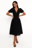 Ronnie Short Sleeve Midi Dress - Black sold by Petal & Pup