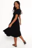 Ronnie Short Sleeve Midi Dress - Black sold by Petal & Pup