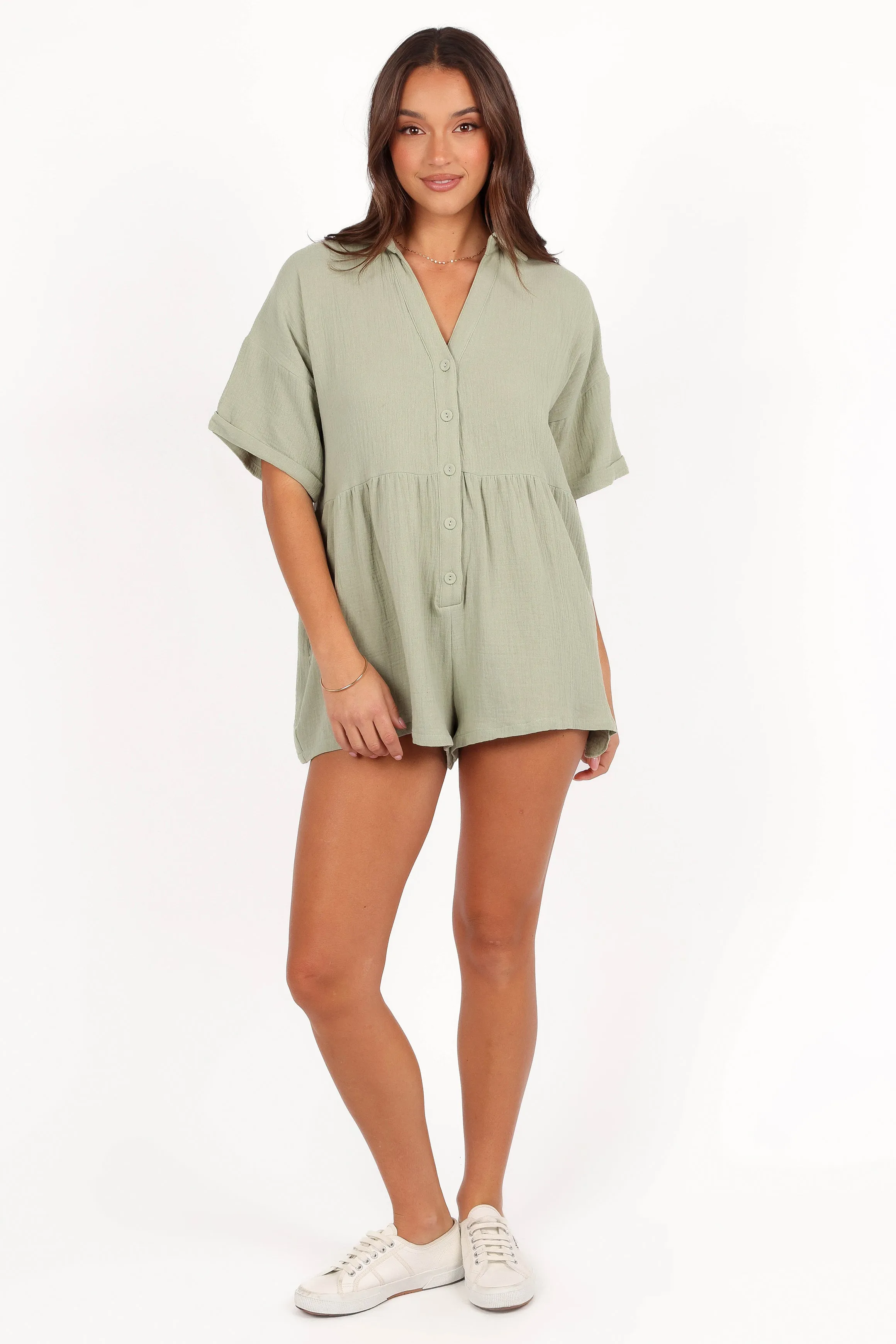 Winny Romper - Sage Green sold by Petal & Pup product image thumbnail 4