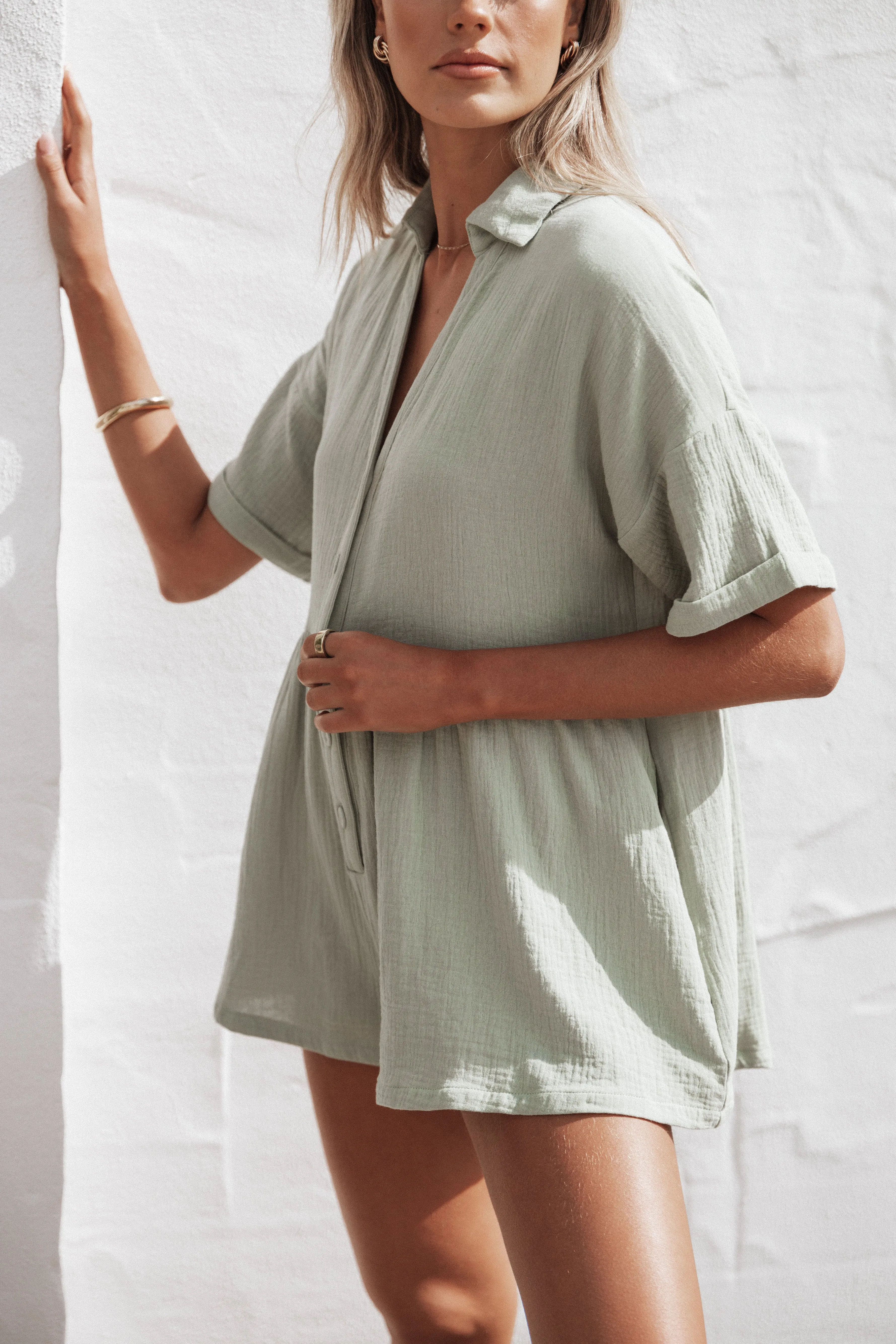 Winny Romper - Sage Green sold by Petal & Pup product image thumbnail 2
