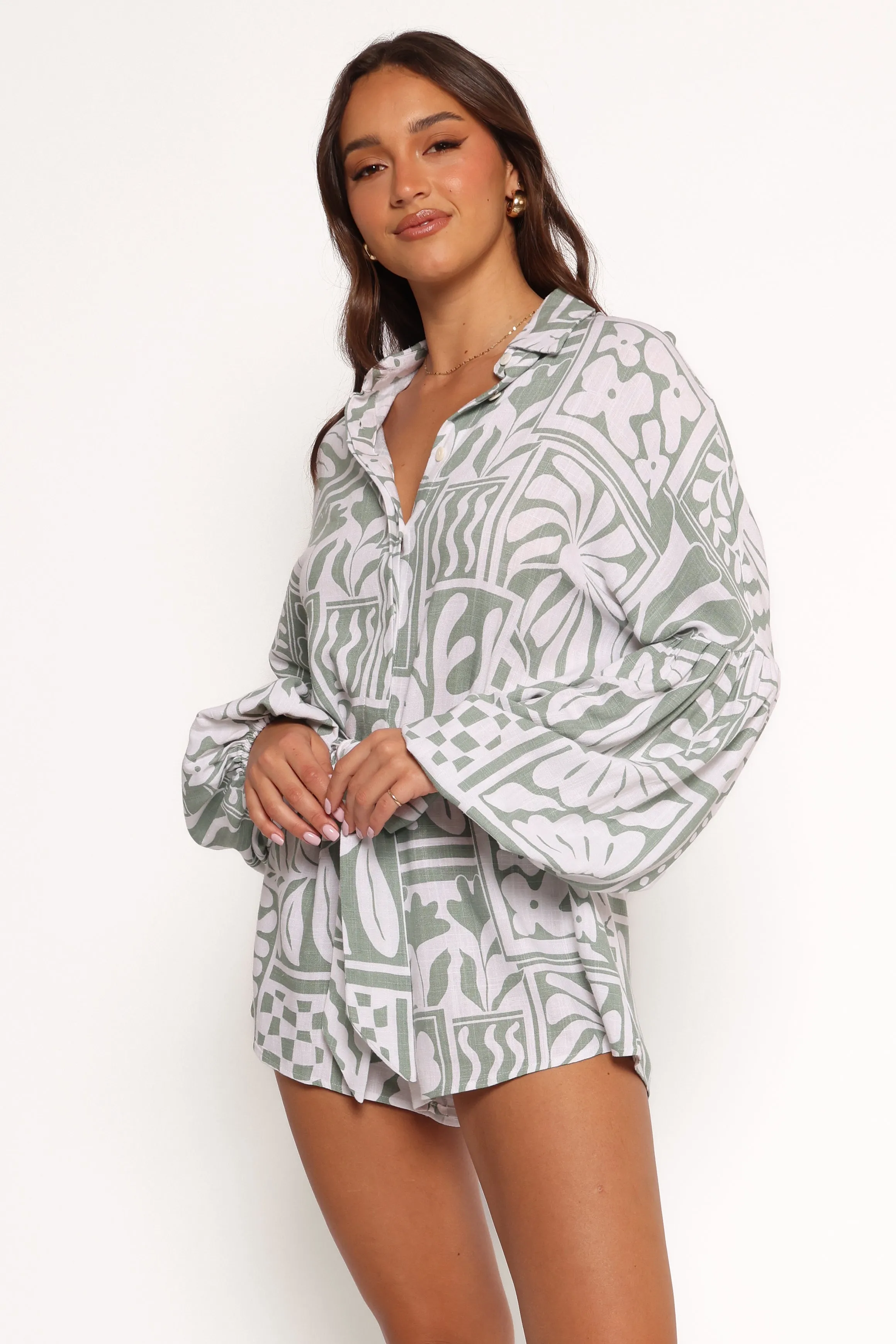 Tansy Romper - Sage Print sold by Petal & Pup product image thumbnail 5