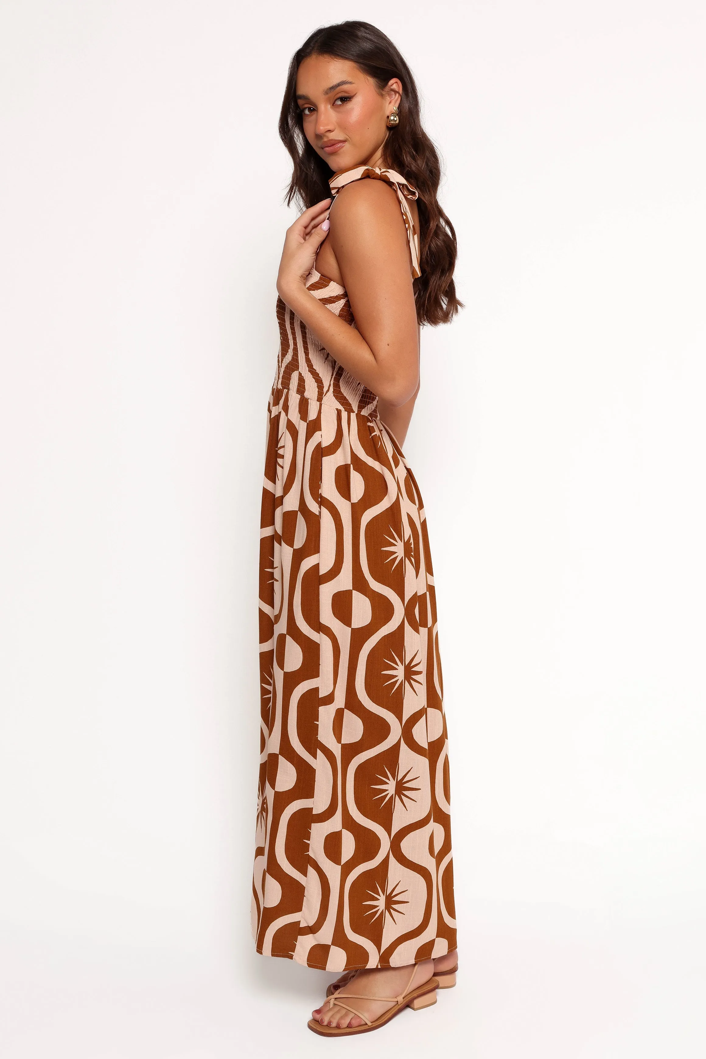 Ginelle Jumpsuit - Tan Print sold by Petal & Pup product image thumbnail 5