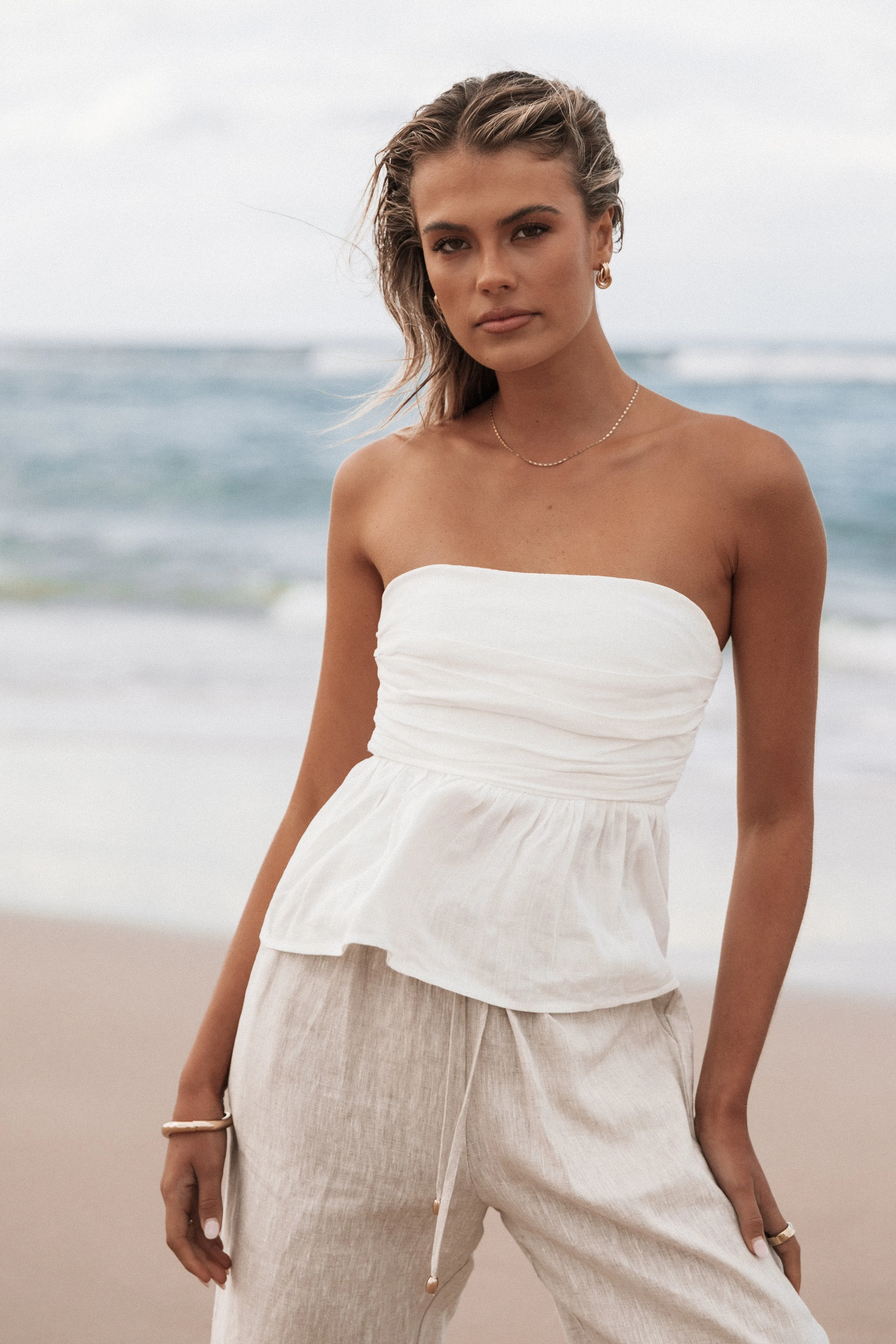 Maia Top - White sold by Petal & Pup