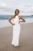 Betsy Halterneck Maxi Dress - White sold by Petal & Pup