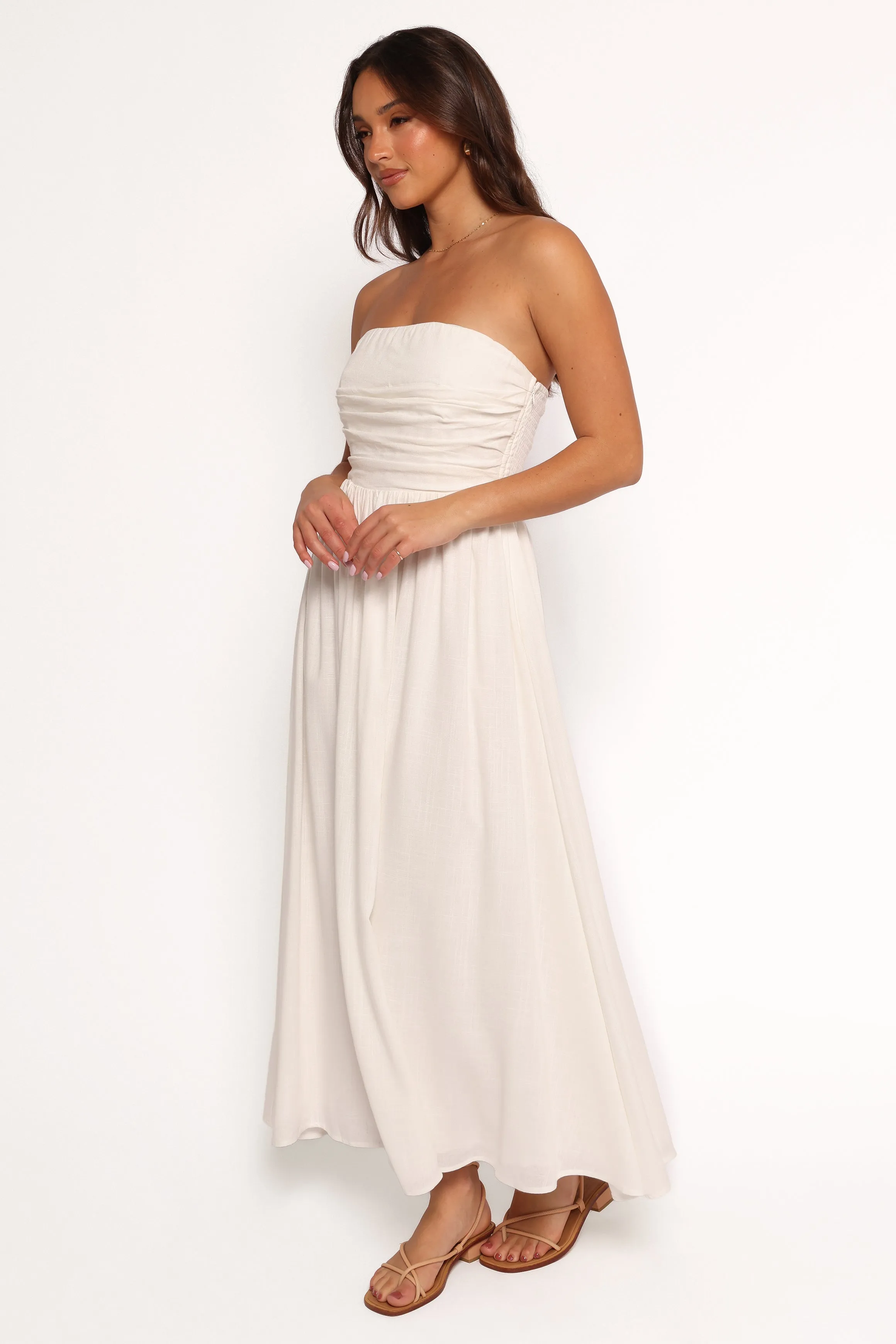 Kayt Strapless Dress - White sold by Petal & Pup product image thumbnail 3