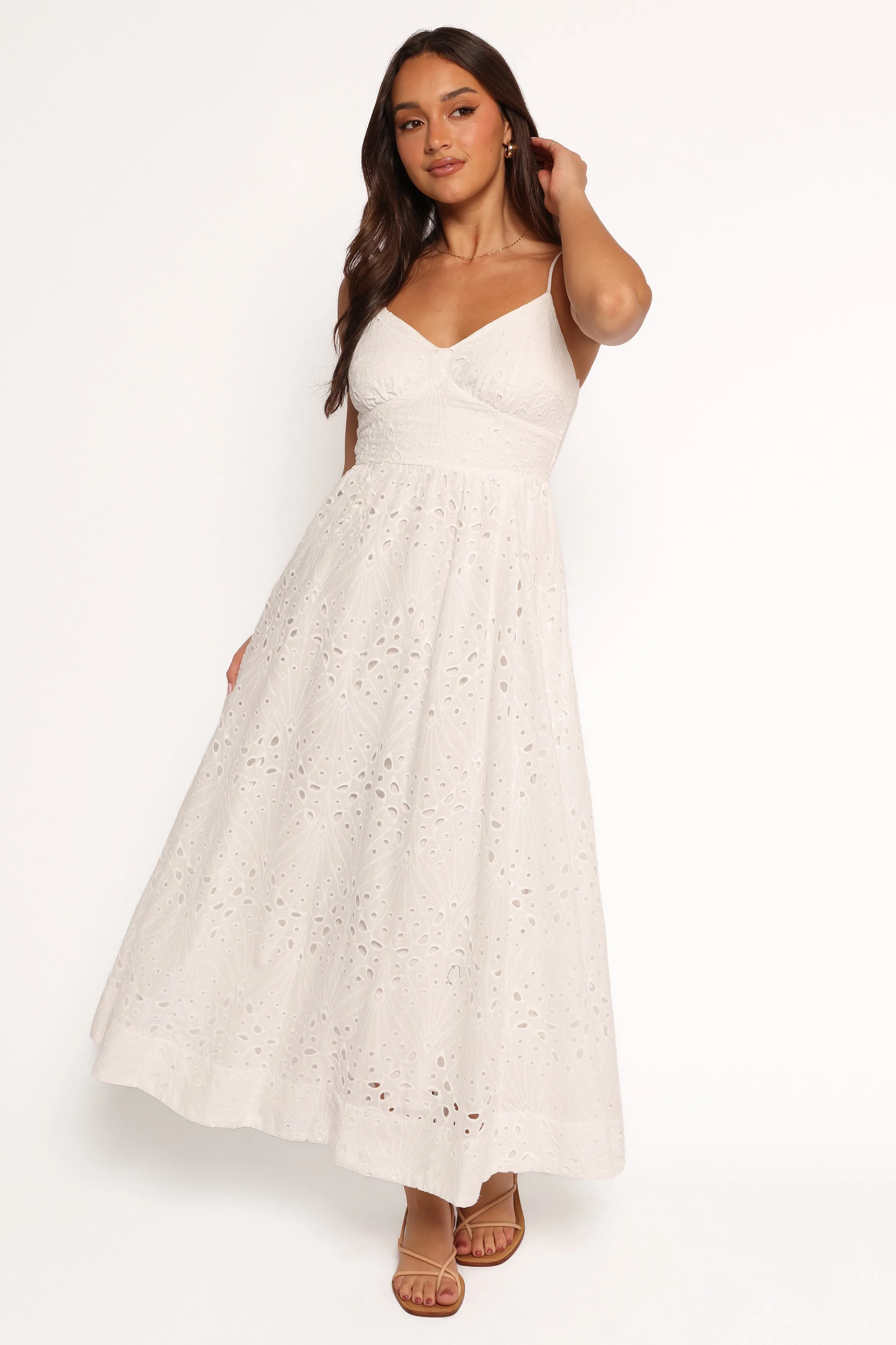 Yasmin Midi Dress - White sold by Petal & Pup product image thumbnail 3