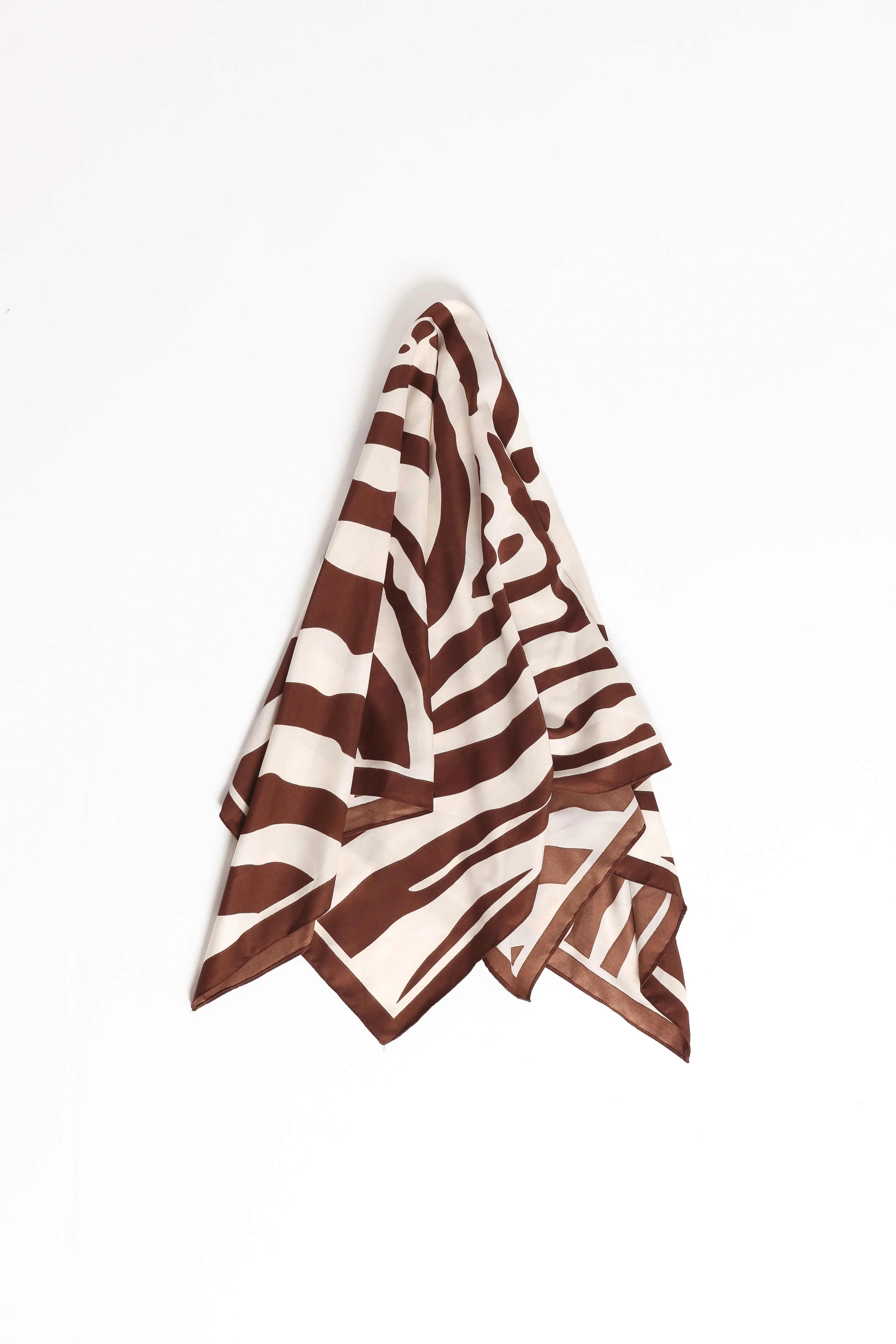 Lara Hair Scarf - Chocolate/White sold by Petal & Pup product image thumbnail 3