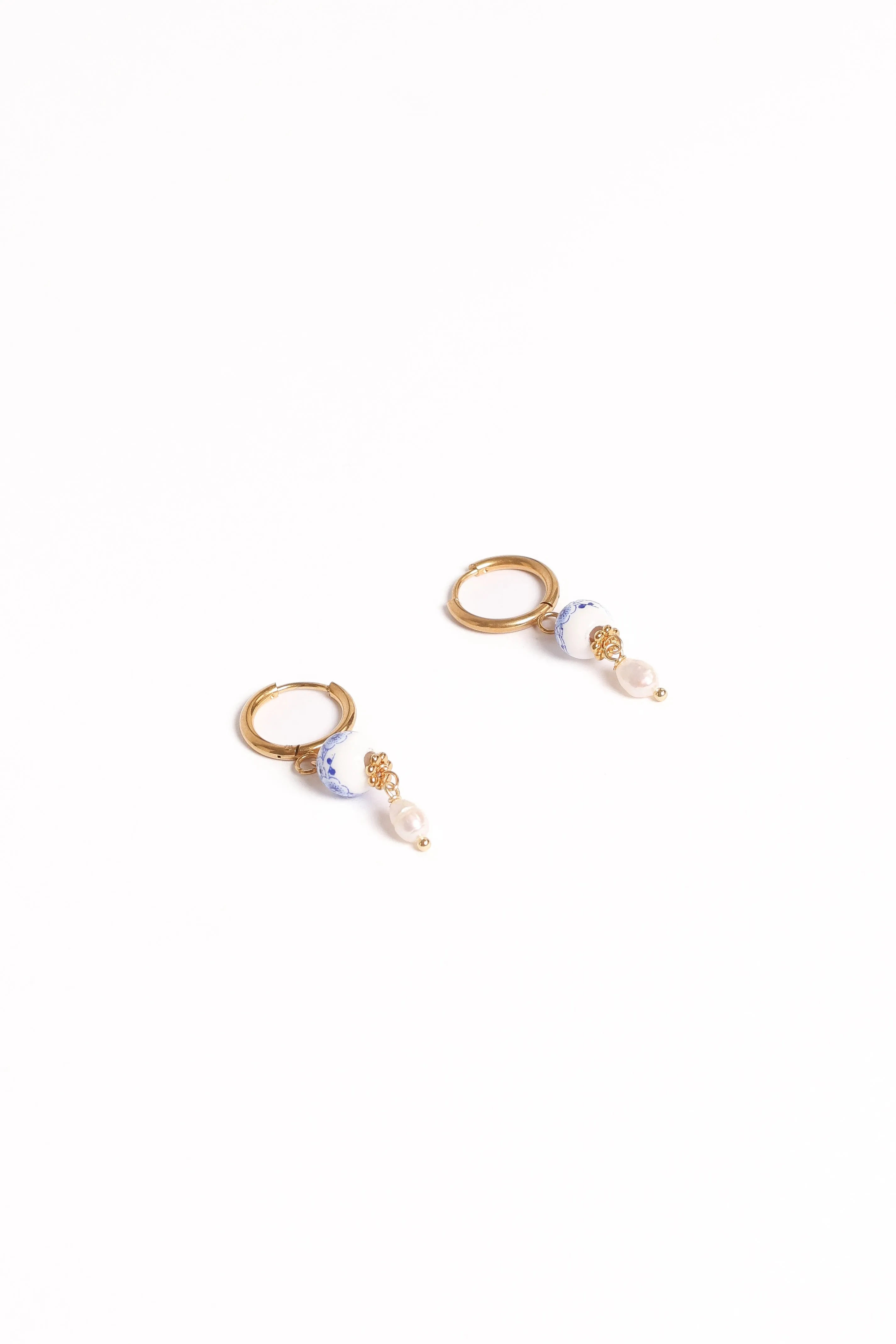 Bree Earrings - Blue/Pearl sold by Petal & Pup