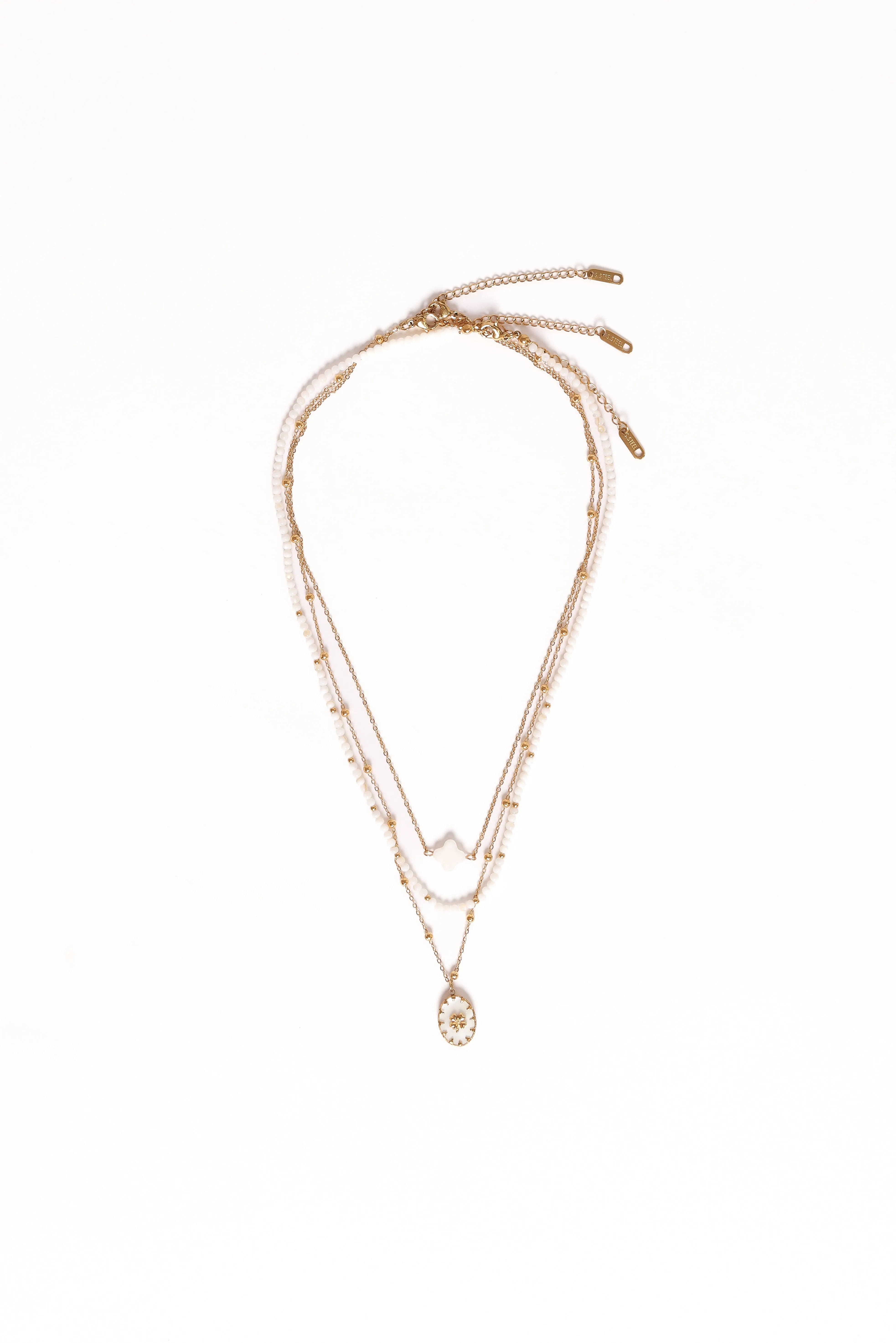 Goldie Necklace - Gold/White sold by Petal & Pup product image thumbnail 2
