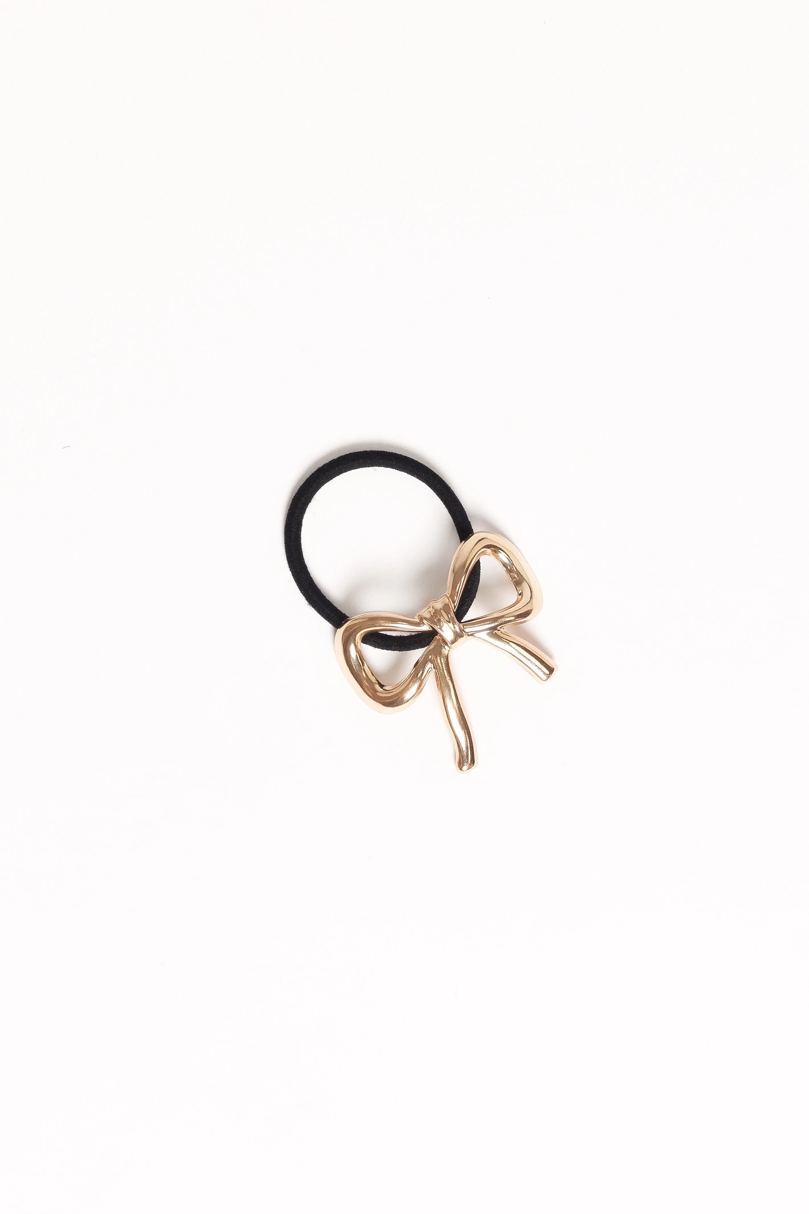 Roxy Bow Hair Tie - Gold sold by Petal & Pup
