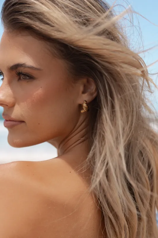 Dakota Knot Earrings - Gold sold by Petal & Pup