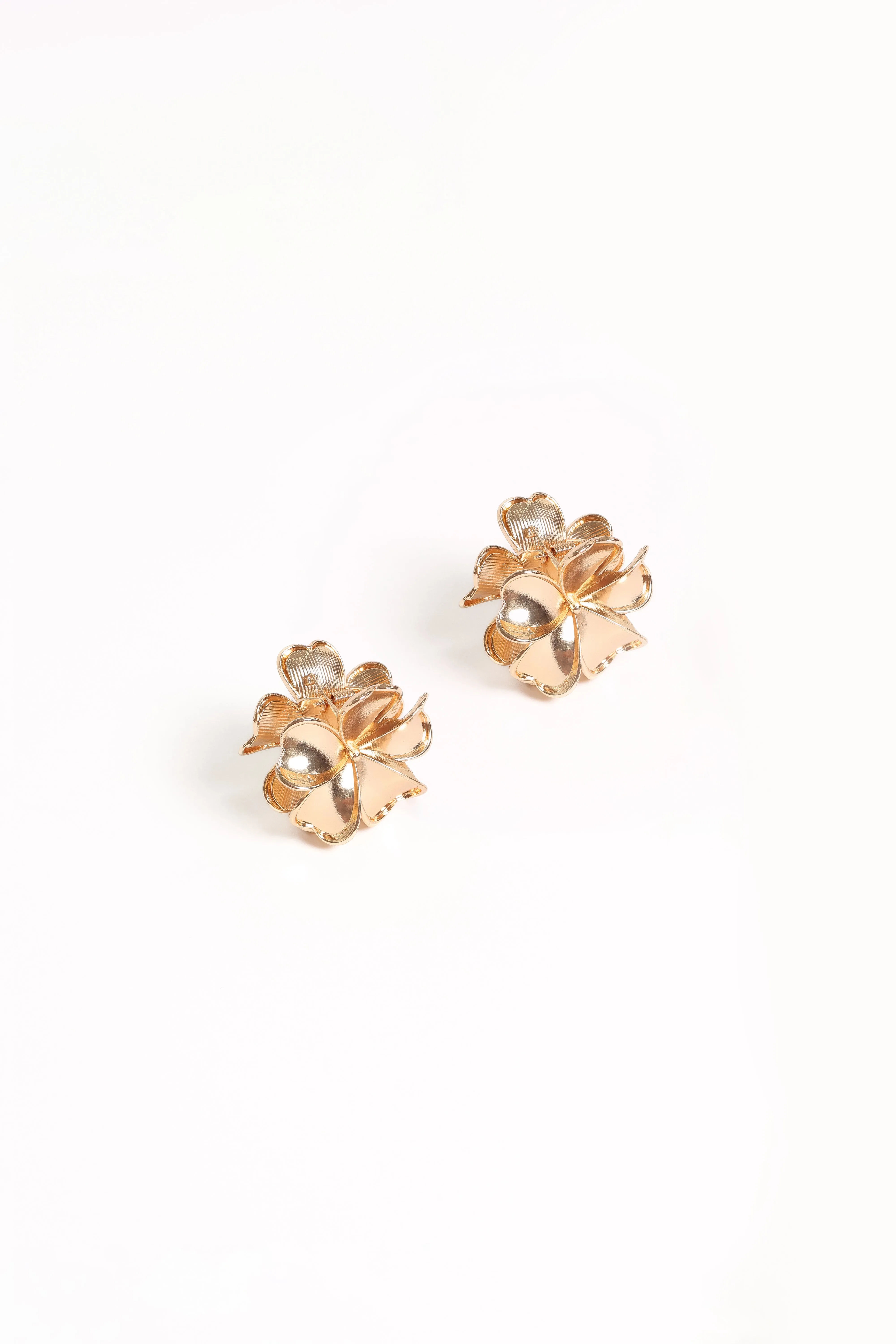 Tiffany 2 Pack Flower Hair Clips - Gold sold by Petal & Pup product image thumbnail 2