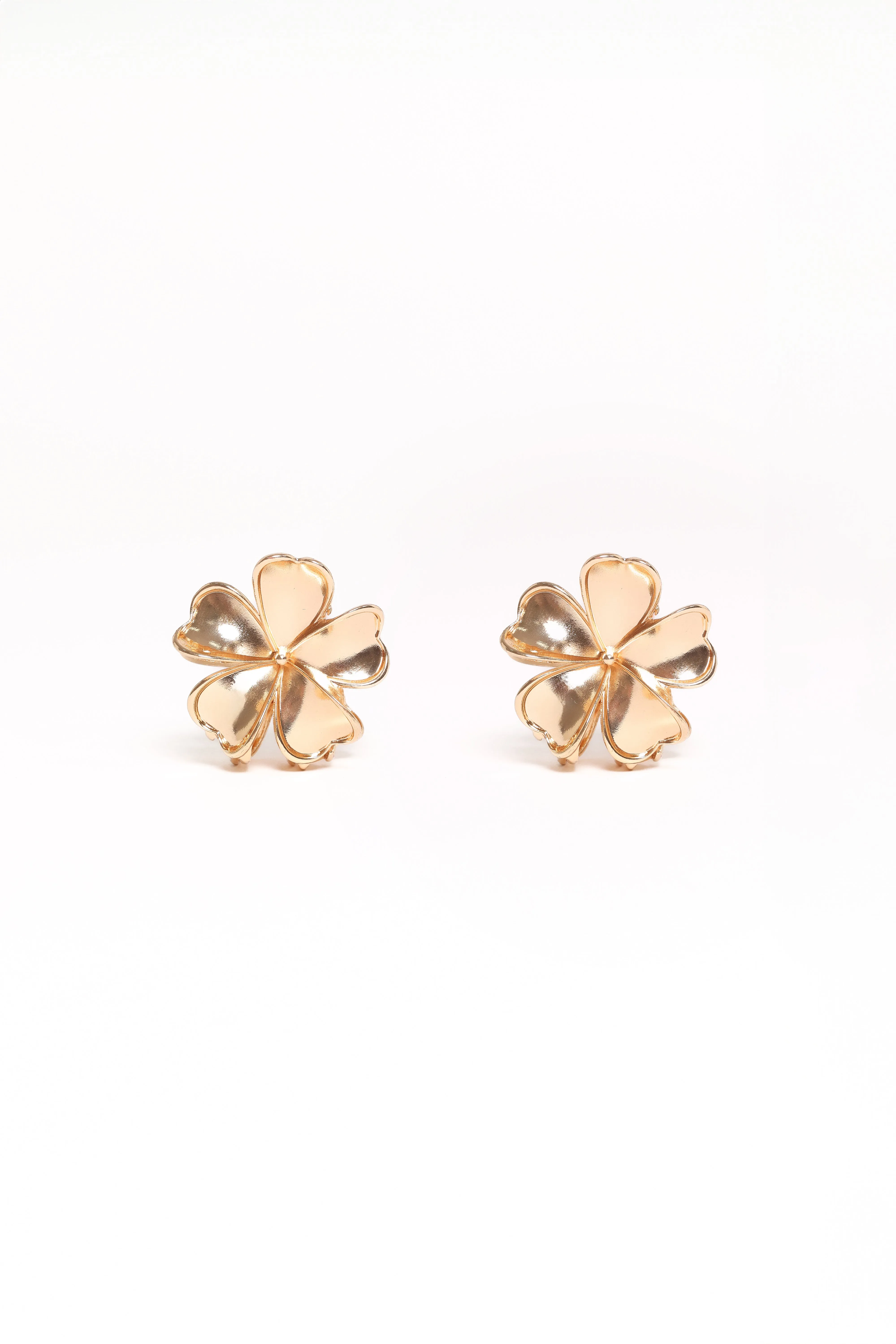 Tiffany 2 Pack Flower Hair Clips - Gold sold by Petal & Pup product image thumbnail 3