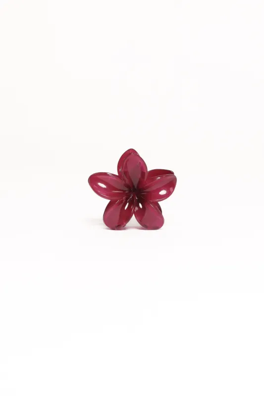Marissa Flower Hair Clip - Wine sold by Petal & Pup