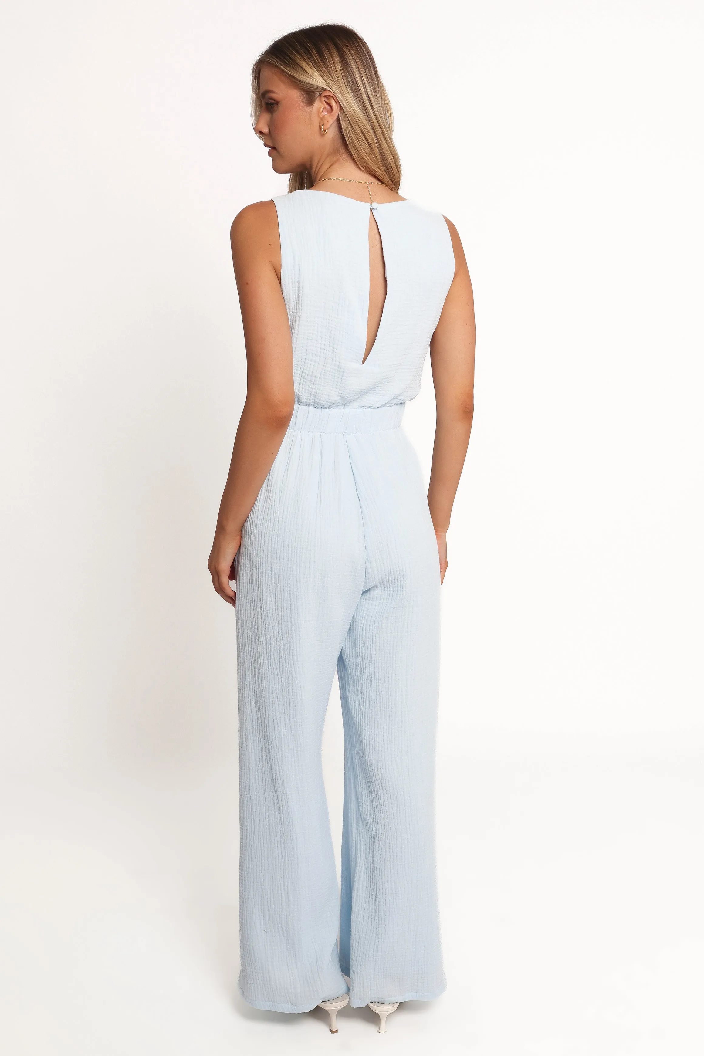 Brenna Cotton Jumpsuit - Pale Blue sold by Petal & Pup product image thumbnail 5