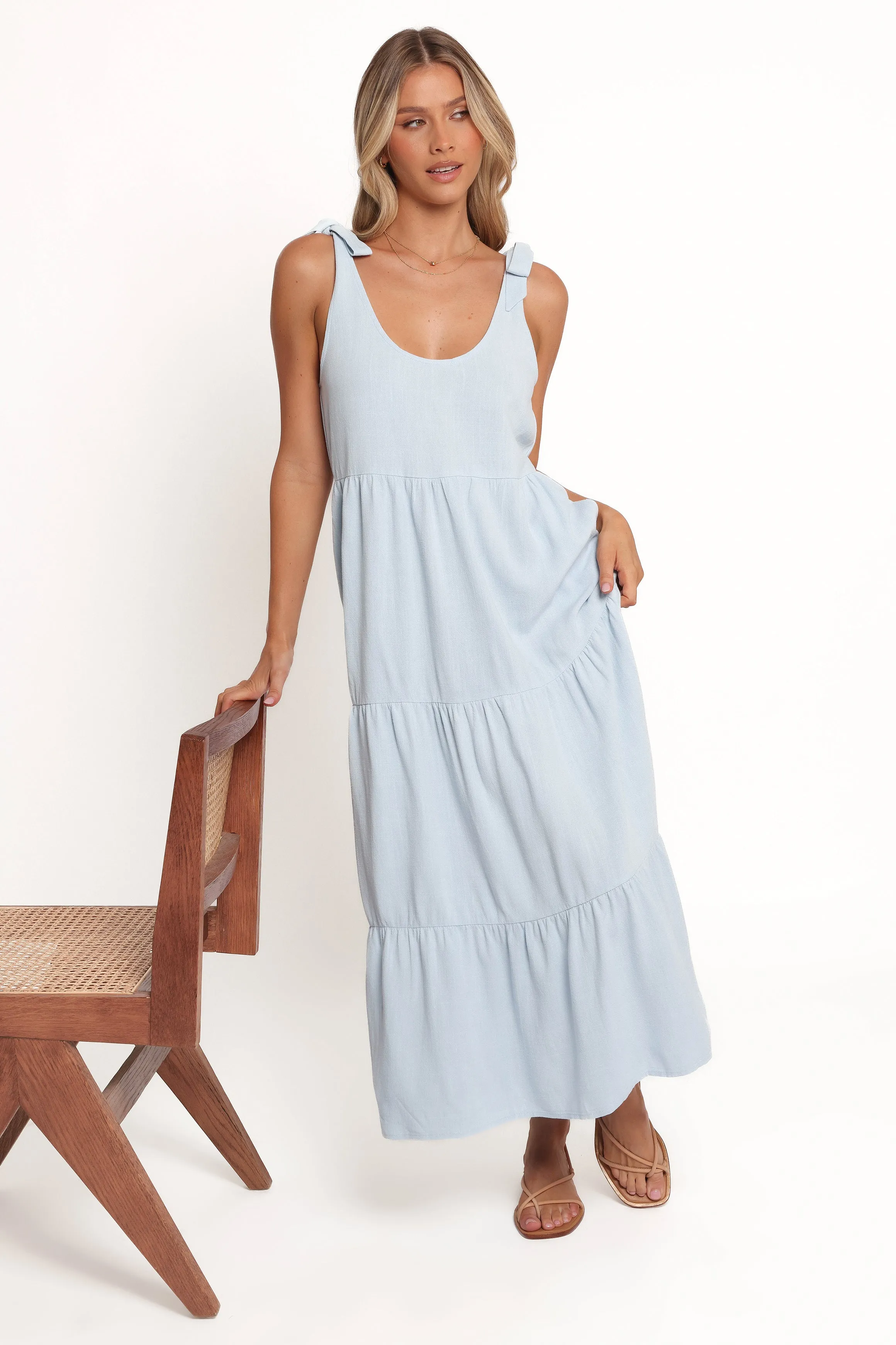 Marcy Midi Dress - Blue sold by Petal & Pup