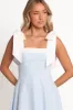 Olinda Midi Dress - Pale Blue/White sold by Petal & Pup
