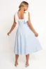 Olinda Midi Dress - Pale Blue/White sold by Petal & Pup