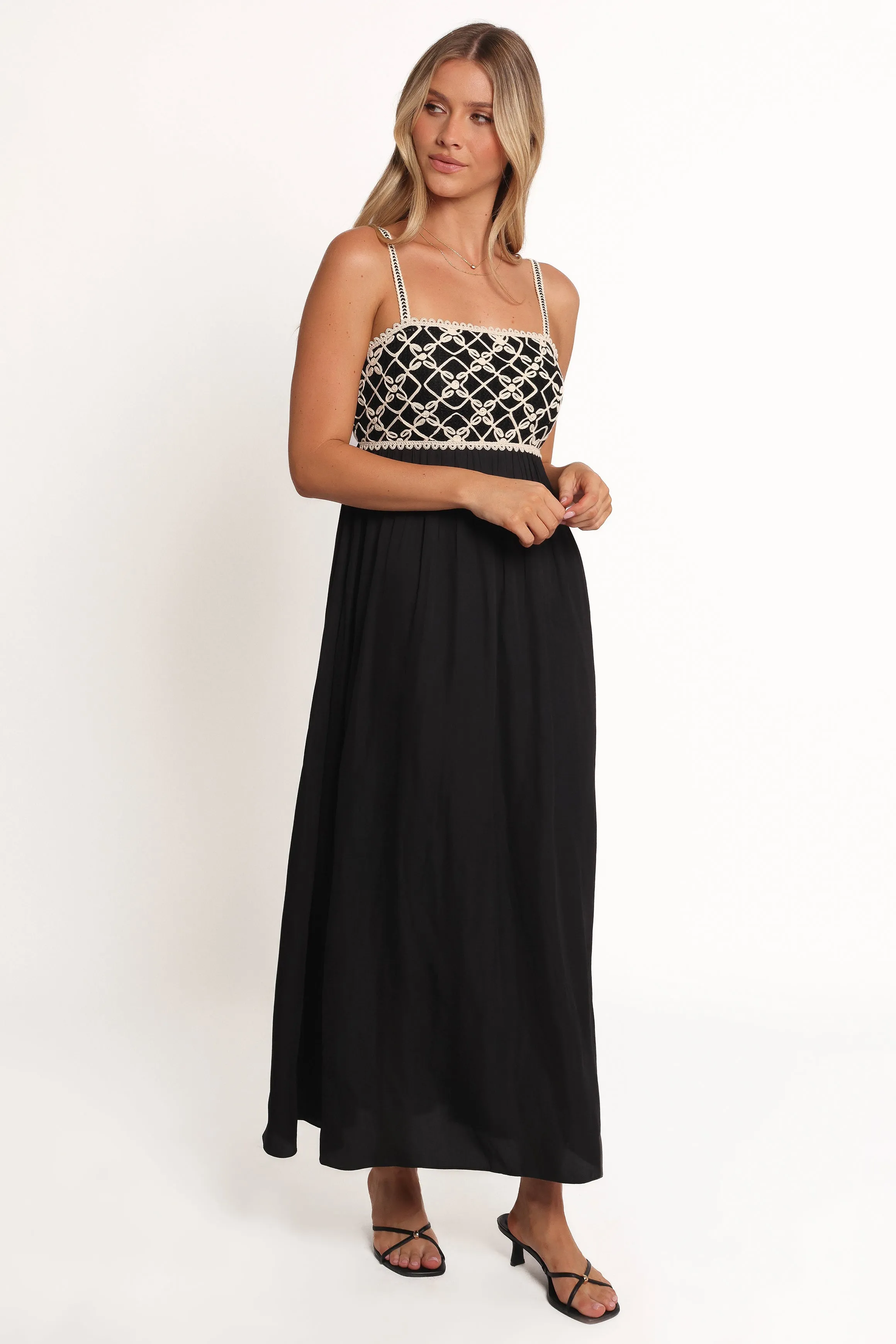Ysabel Maxi Dress - Black/Natural sold by Petal & Pup product image thumbnail 5