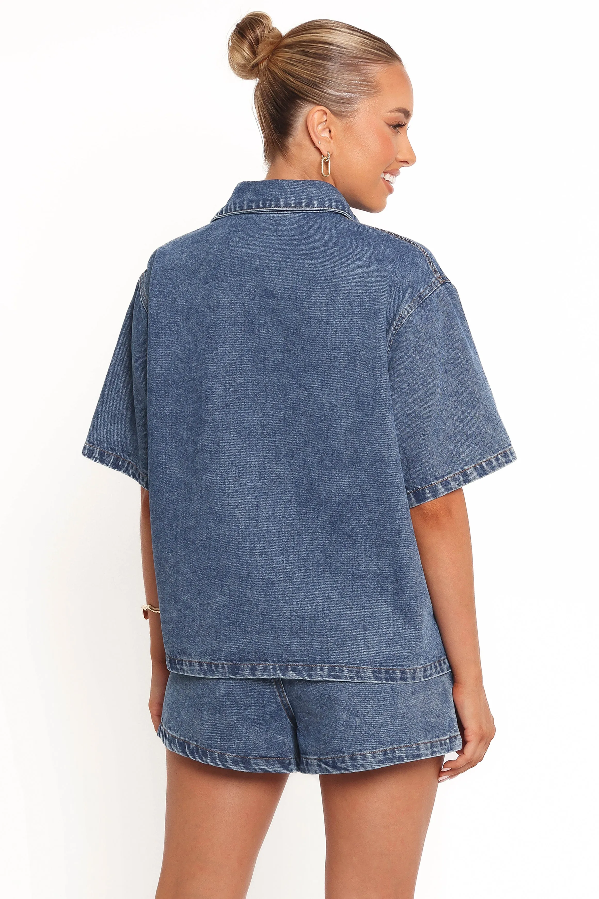 Noor Denim Short Set - Dark Blue sold by Petal & Pup product image thumbnail 4