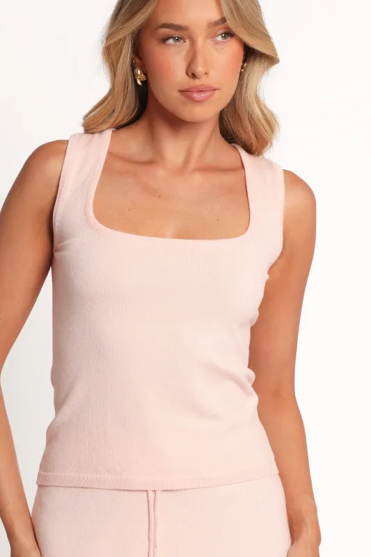 Beatrice Knitted Top - Peach sold by Petal & Pup