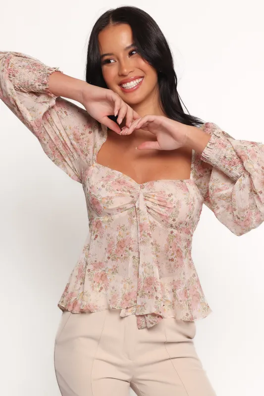 Darrie Long Sleeve Top - Blush sold by Petal & Pup