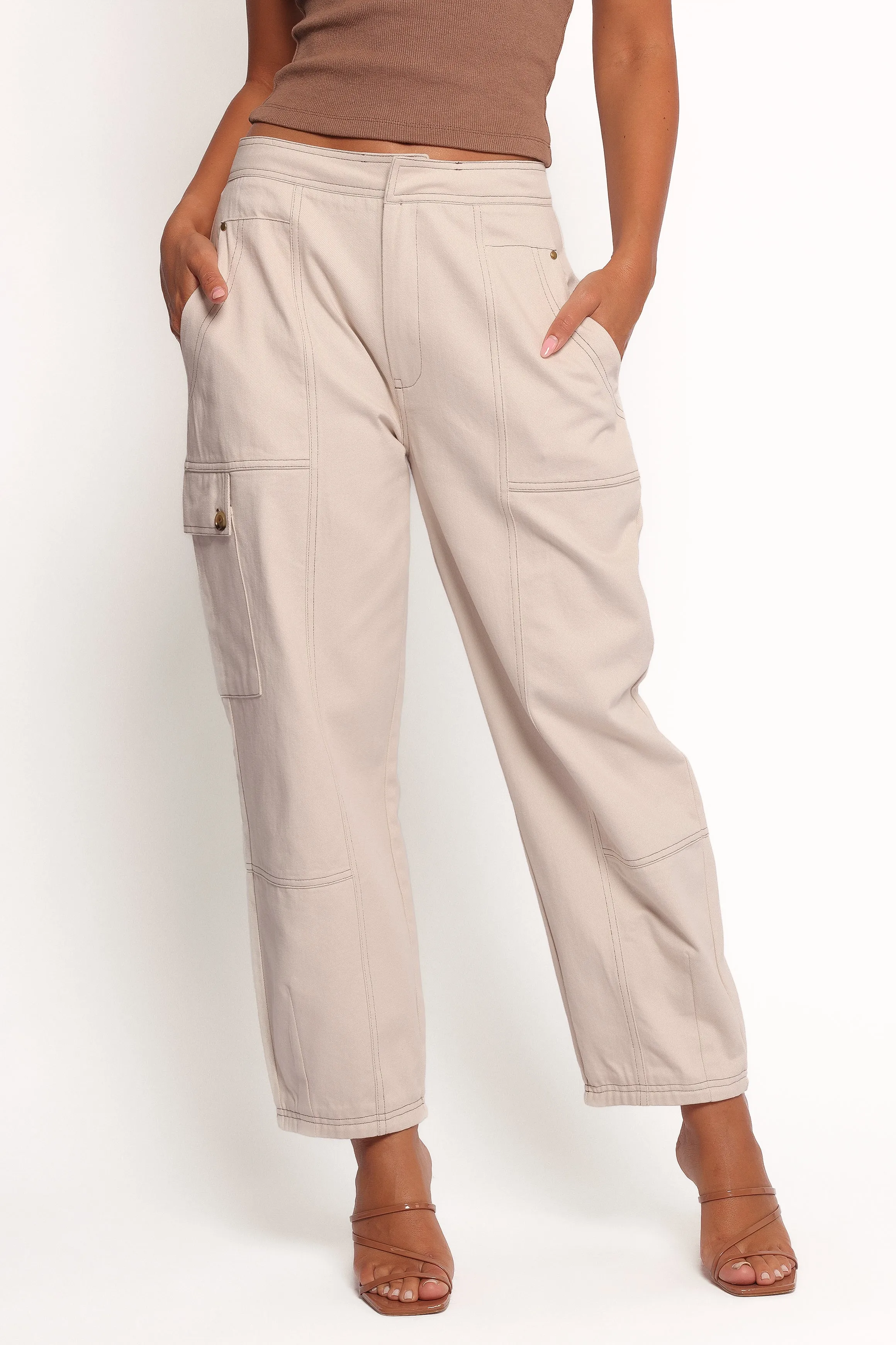 Kiah Cargo Pant - Ecru sold by Petal & Pup product image thumbnail 2