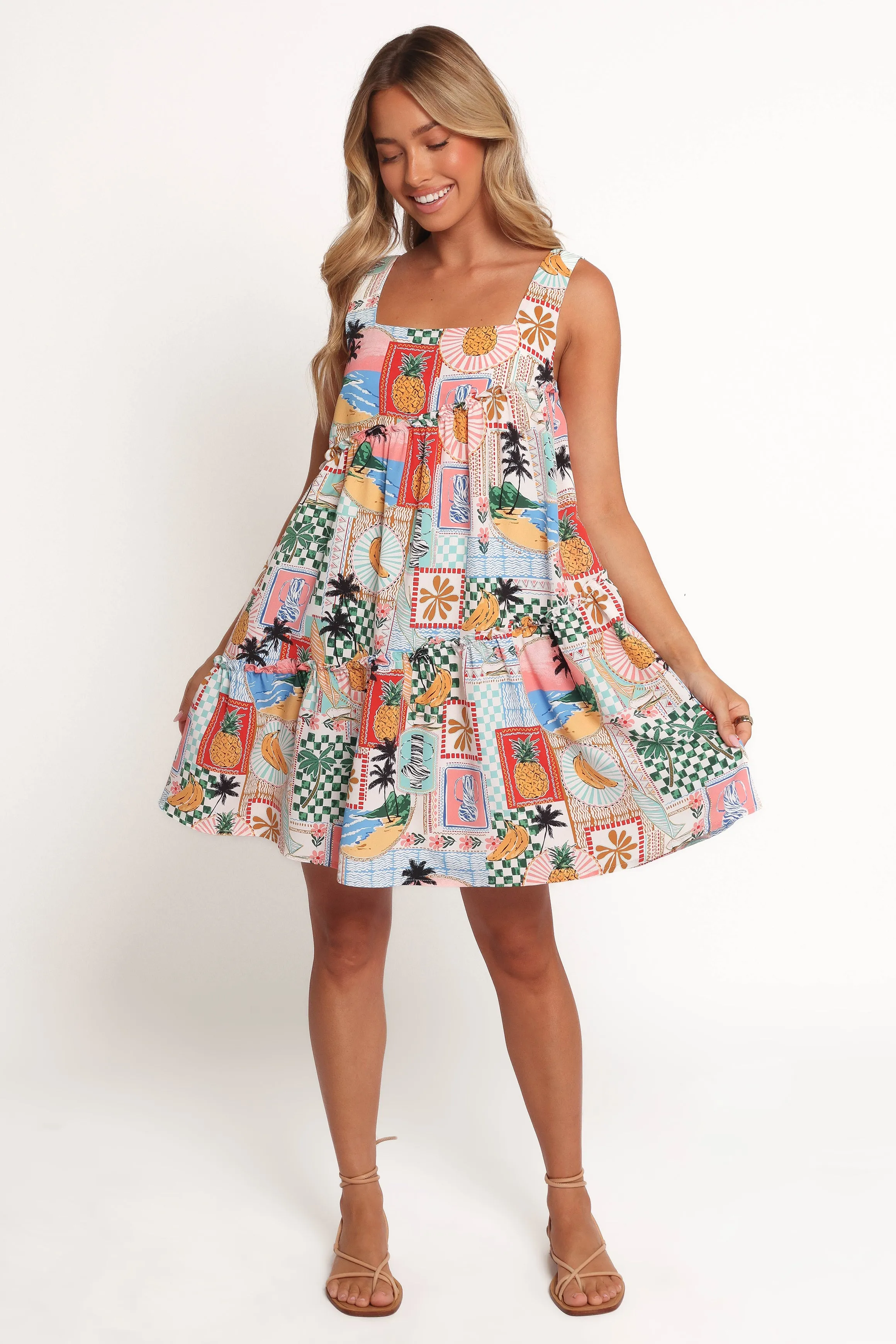 Rafaela Mini Dress - Off White Multi sold by Petal & Pup product image thumbnail 2