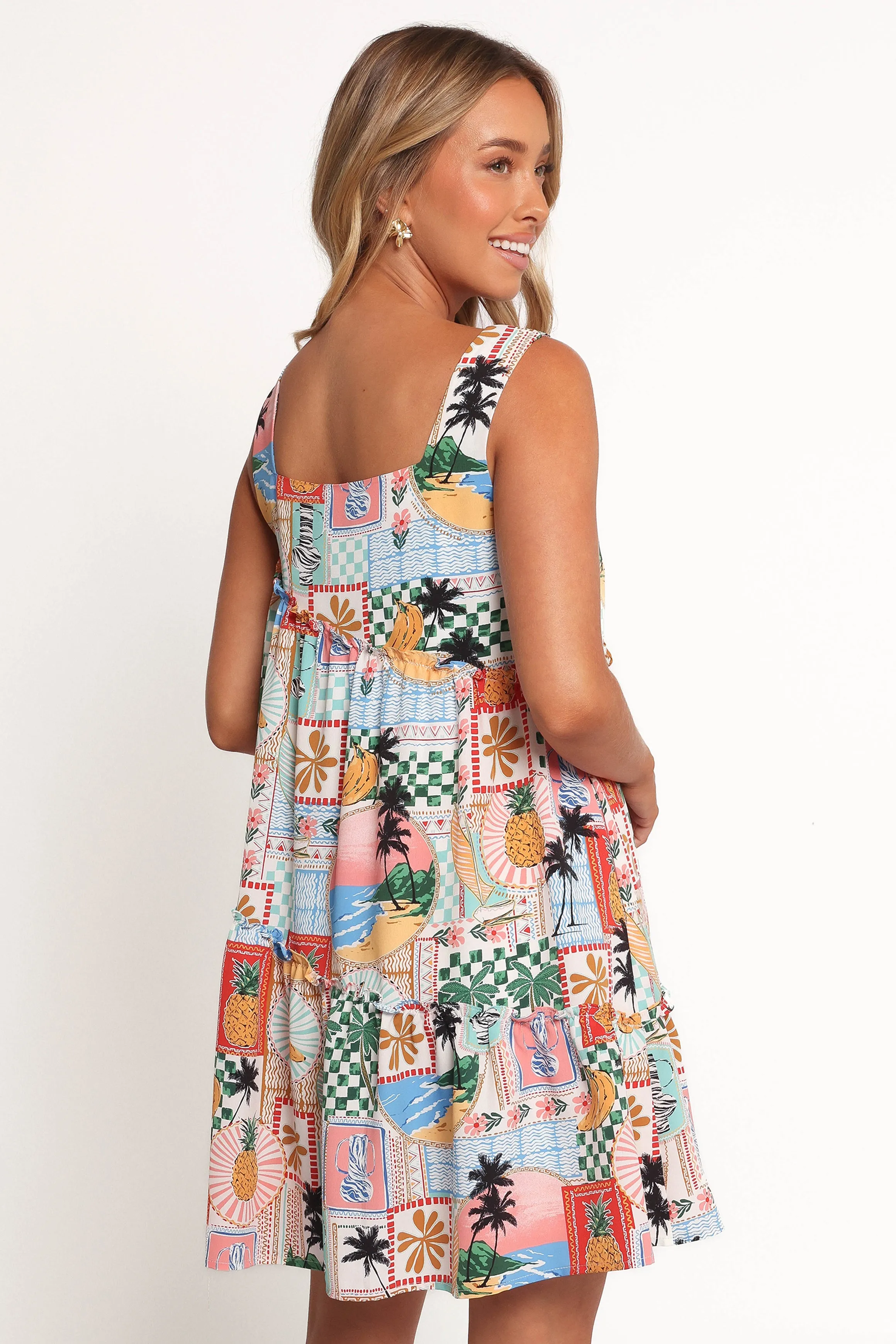 Rafaela Mini Dress - Off White Multi sold by Petal & Pup product image thumbnail 4