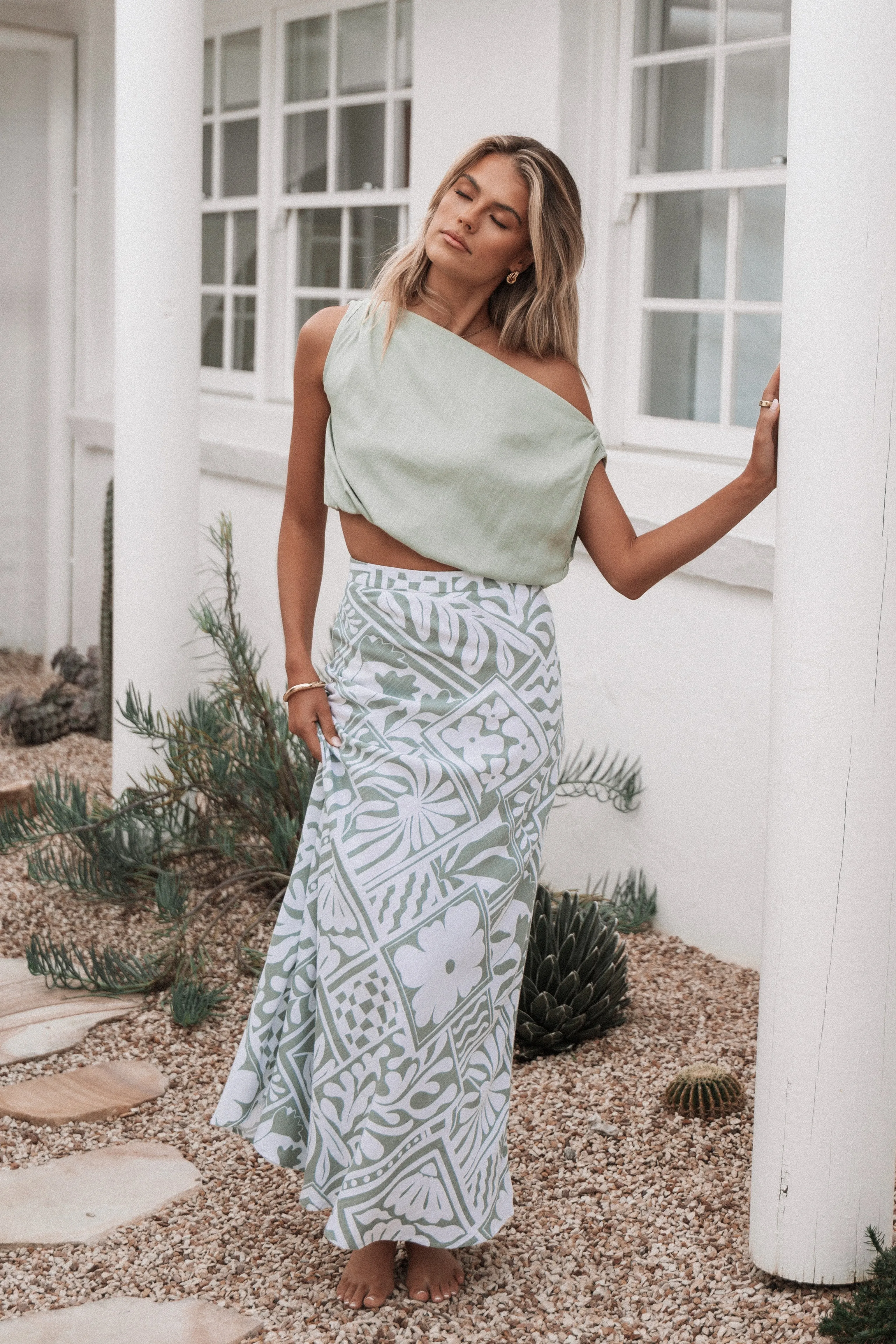 Zara Top - Sage Green sold by Petal & Pup product image thumbnail 2