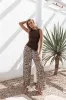 Imogen Pant - Chocolate Brown Print sold by Petal & Pup