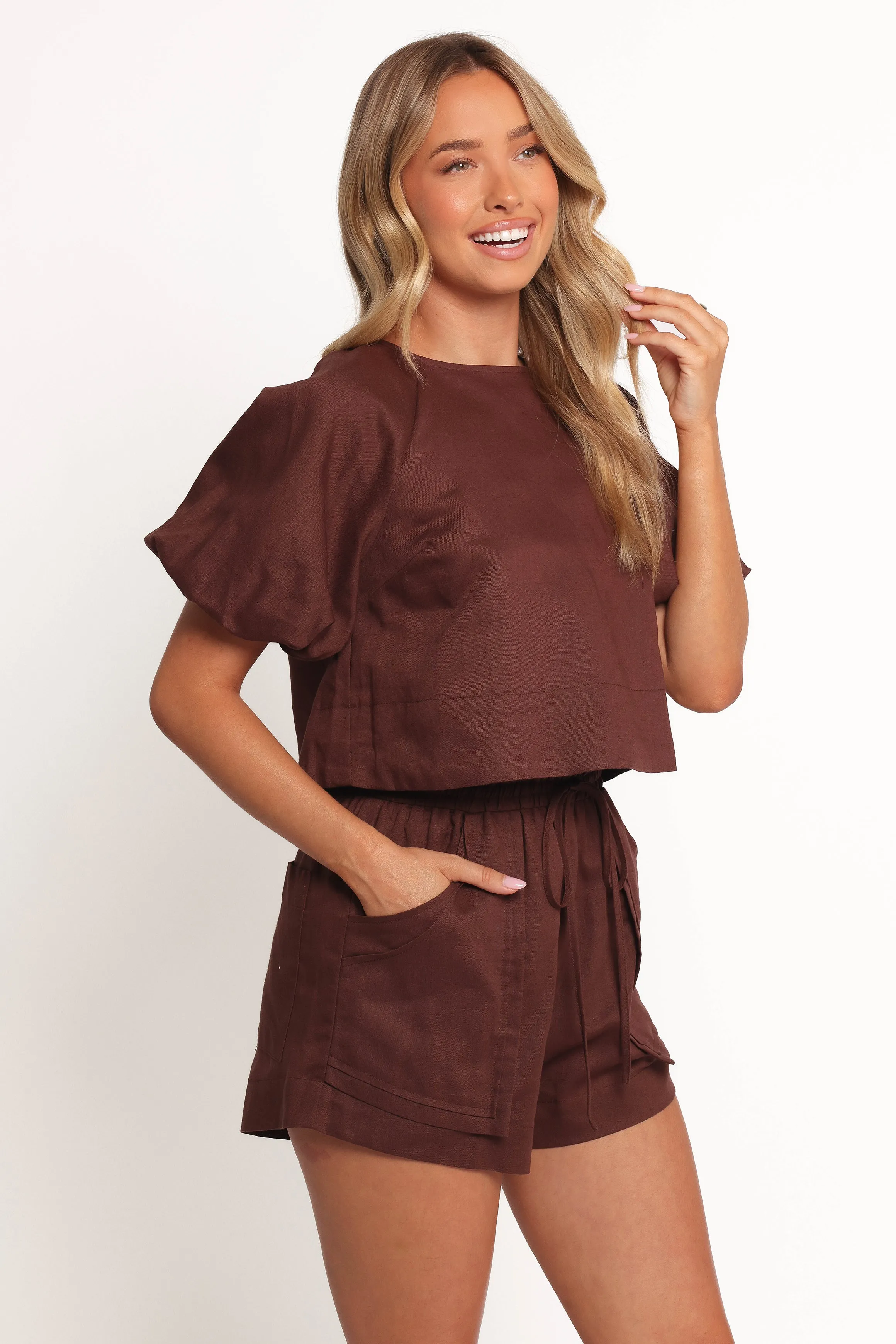 Chelsey Linen Set - Chocolate Brown sold by Petal & Pup product image thumbnail 4