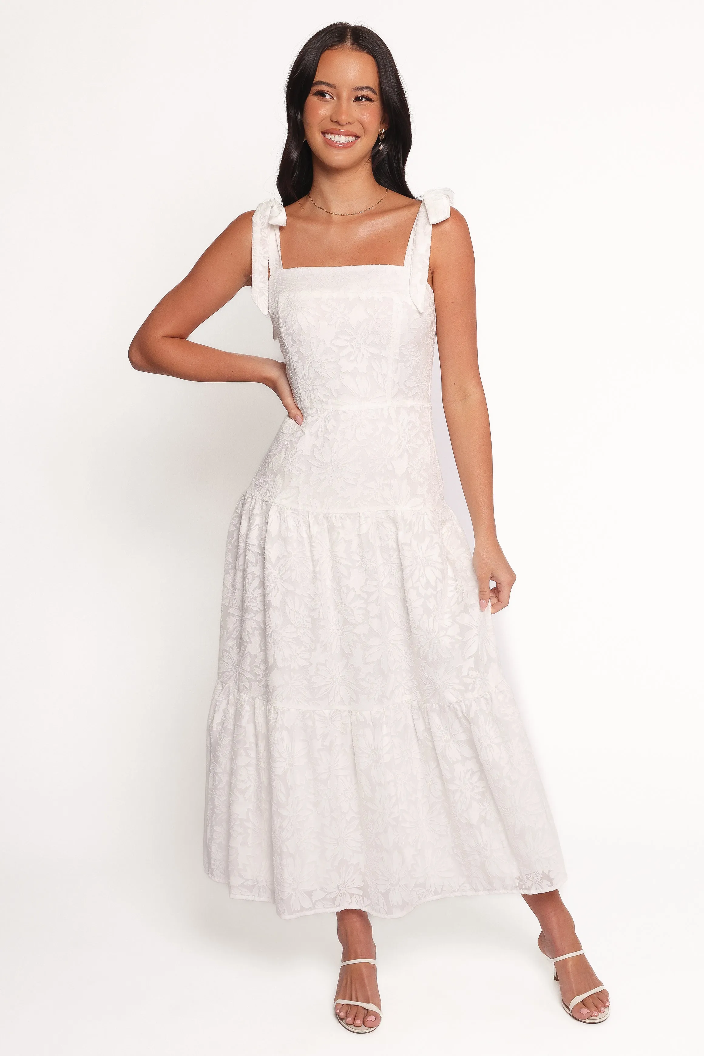 Lavinia Maxi Dress - White Floral sold by Petal & Pup