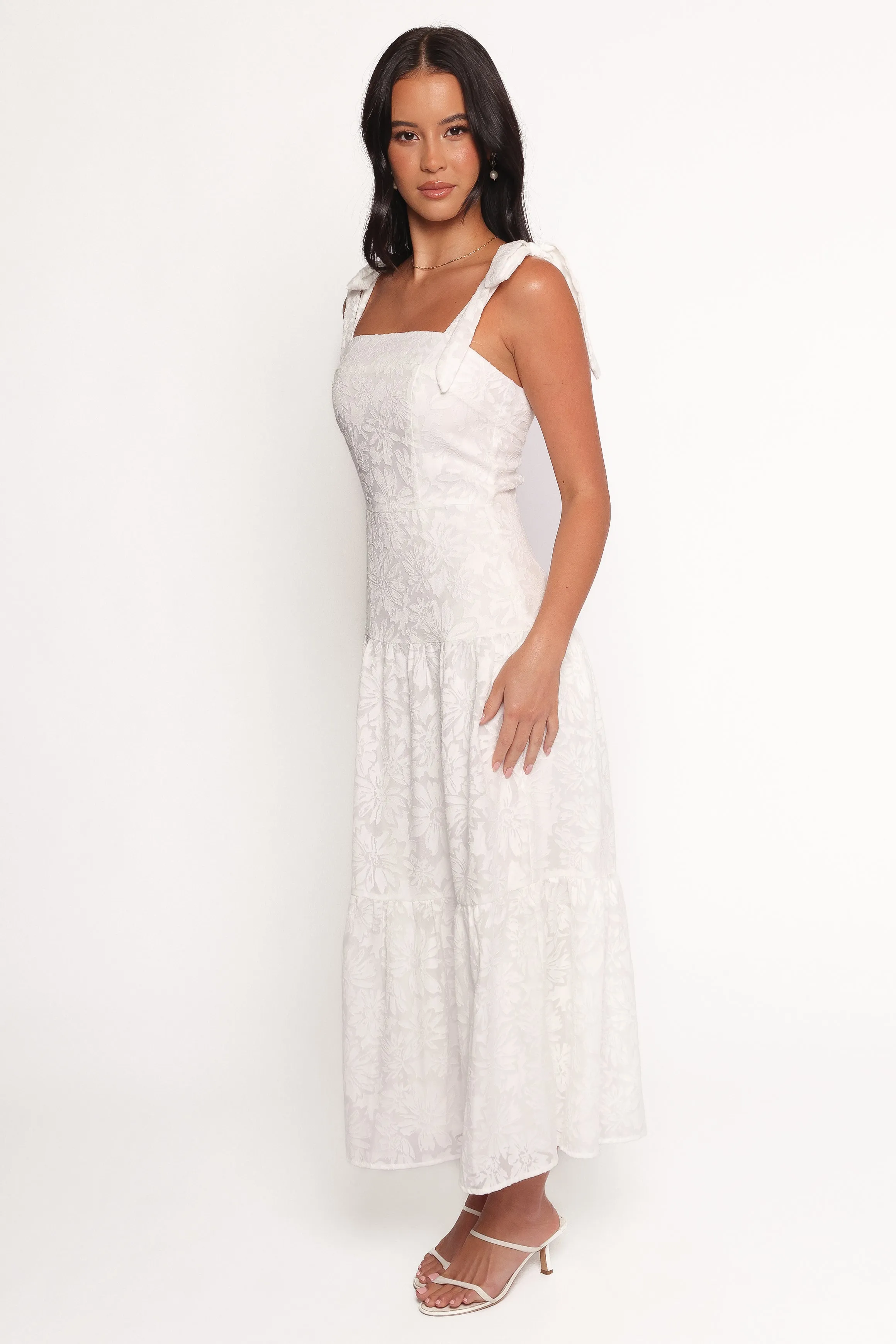 Lavinia Maxi Dress - White Floral sold by Petal & Pup product image thumbnail 3