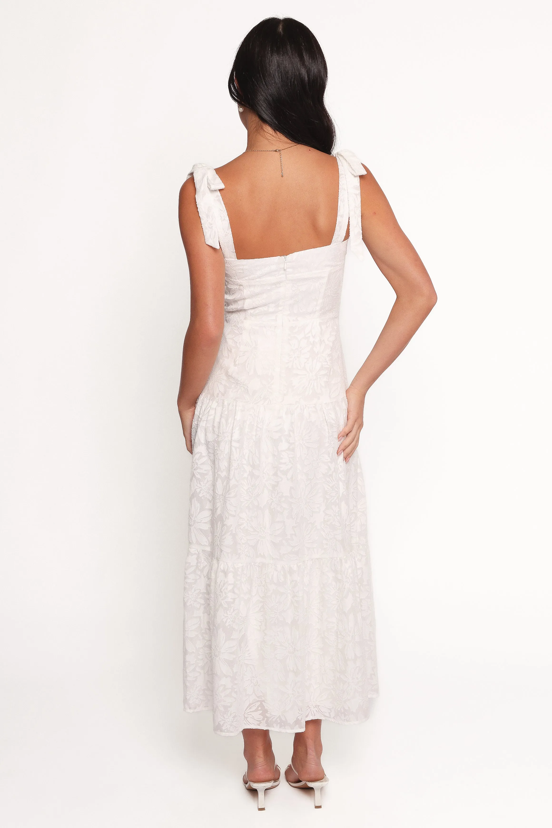 Lavinia Maxi Dress - White Floral sold by Petal & Pup product image thumbnail 4
