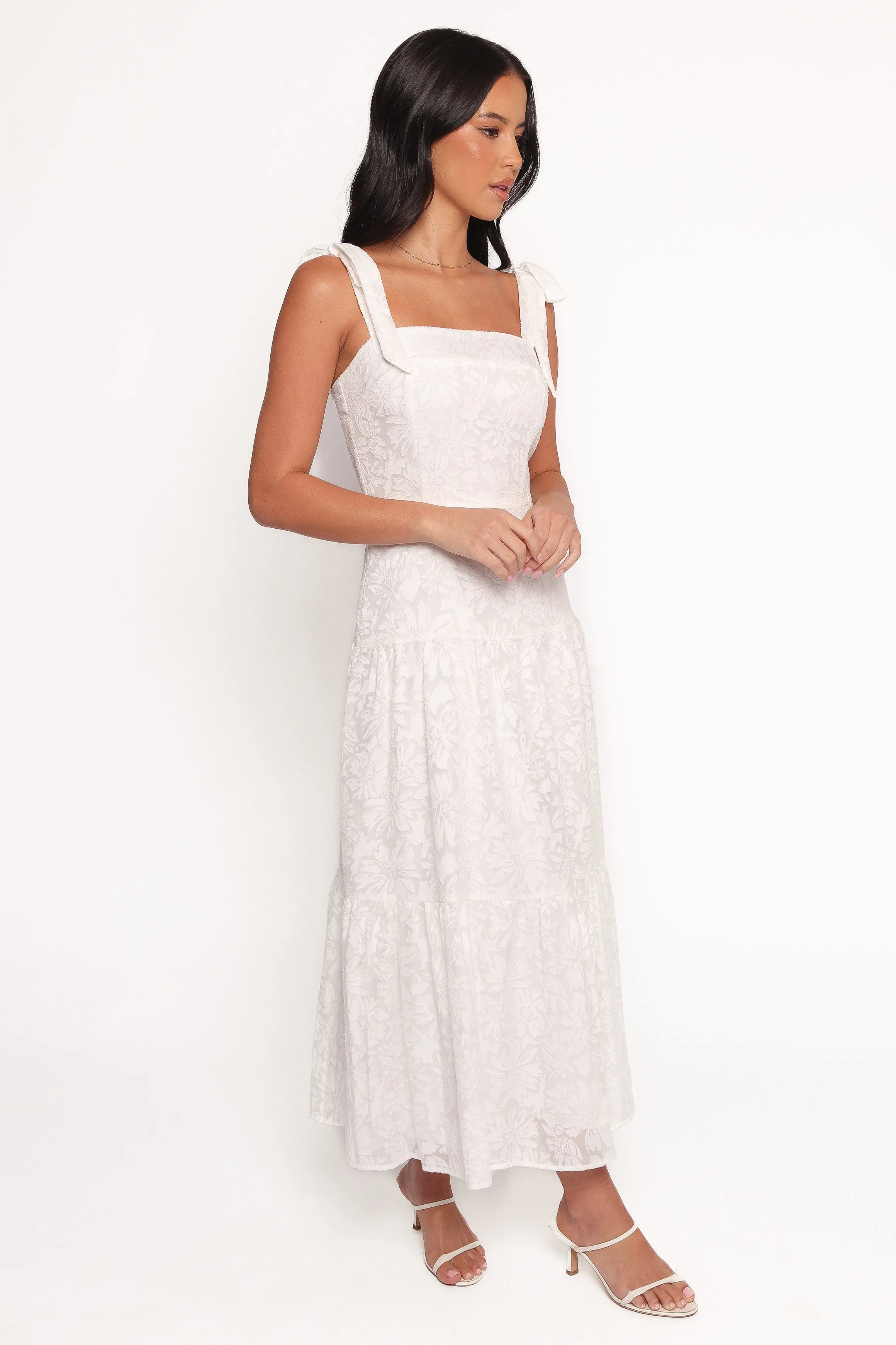 Lavinia Maxi Dress - White Floral sold by Petal & Pup product image thumbnail 5